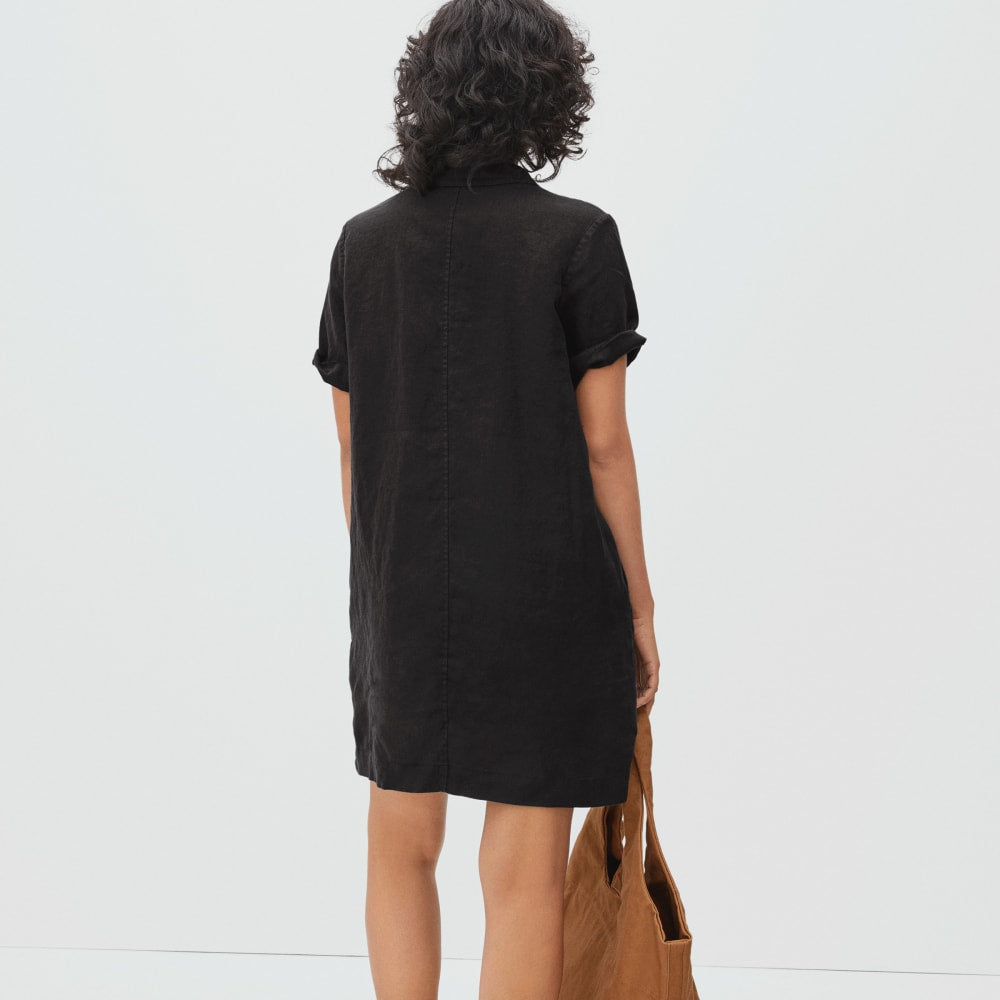 the linen workwear dress Everlane + The Linen Workwear Dress
