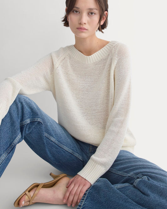 womens-wide-neck-crew-sweater-tape-yarn-bone | primary