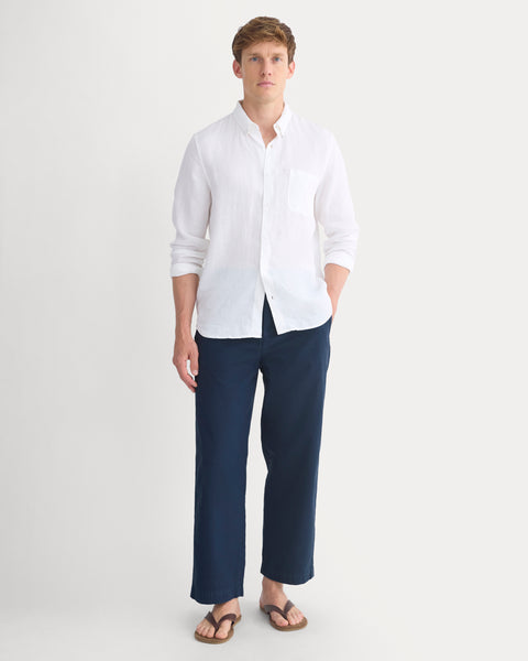 Cropped Slub Trouser | Deep Navy – Everlane