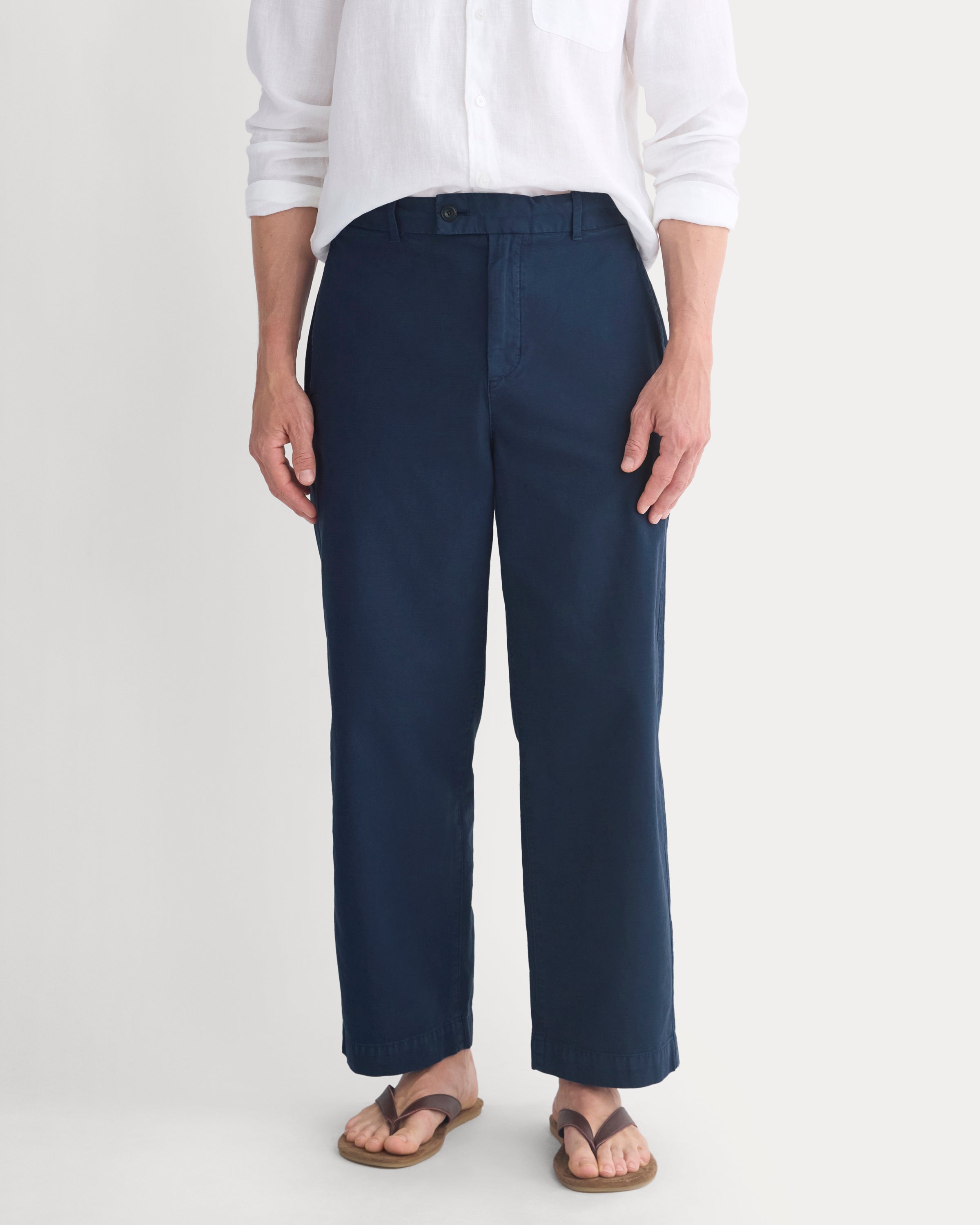 Cropped Slub Trouser | Deep Navy – Everlane