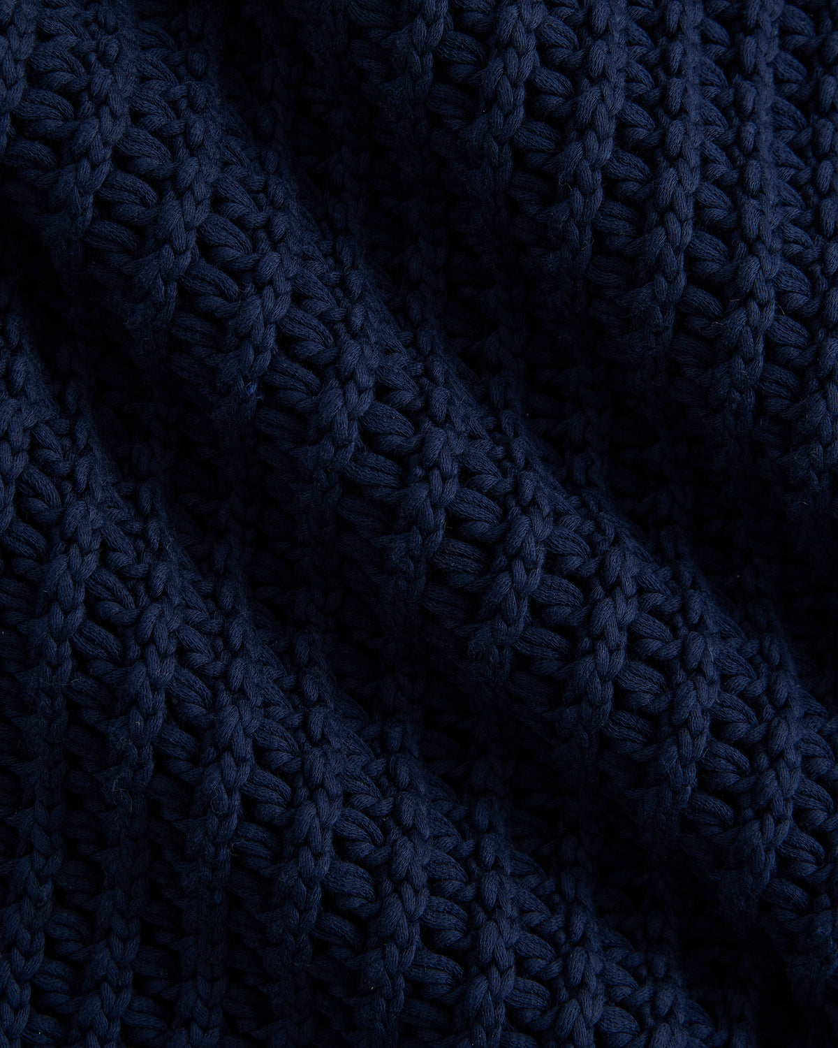 Open-Knit Tunic Vest in Elevated Cotton | Navy