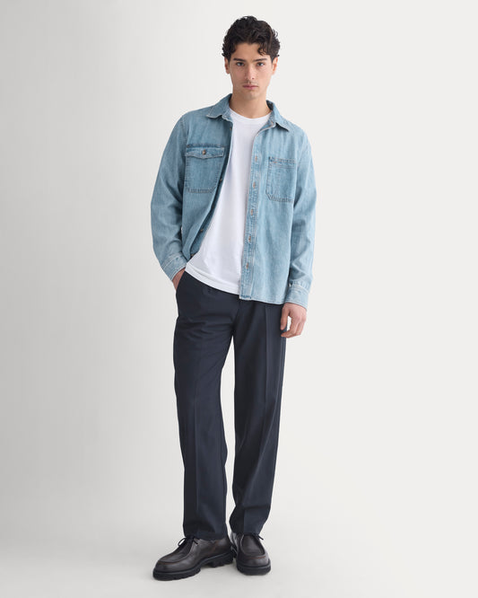 Tropical Wool Trouser | Dark Navy