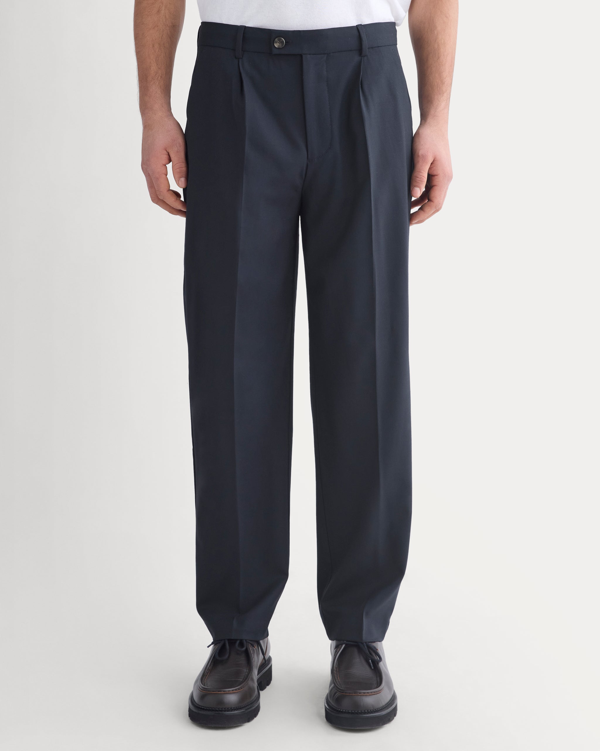 Tropical Wool Trouser | Dark Navy