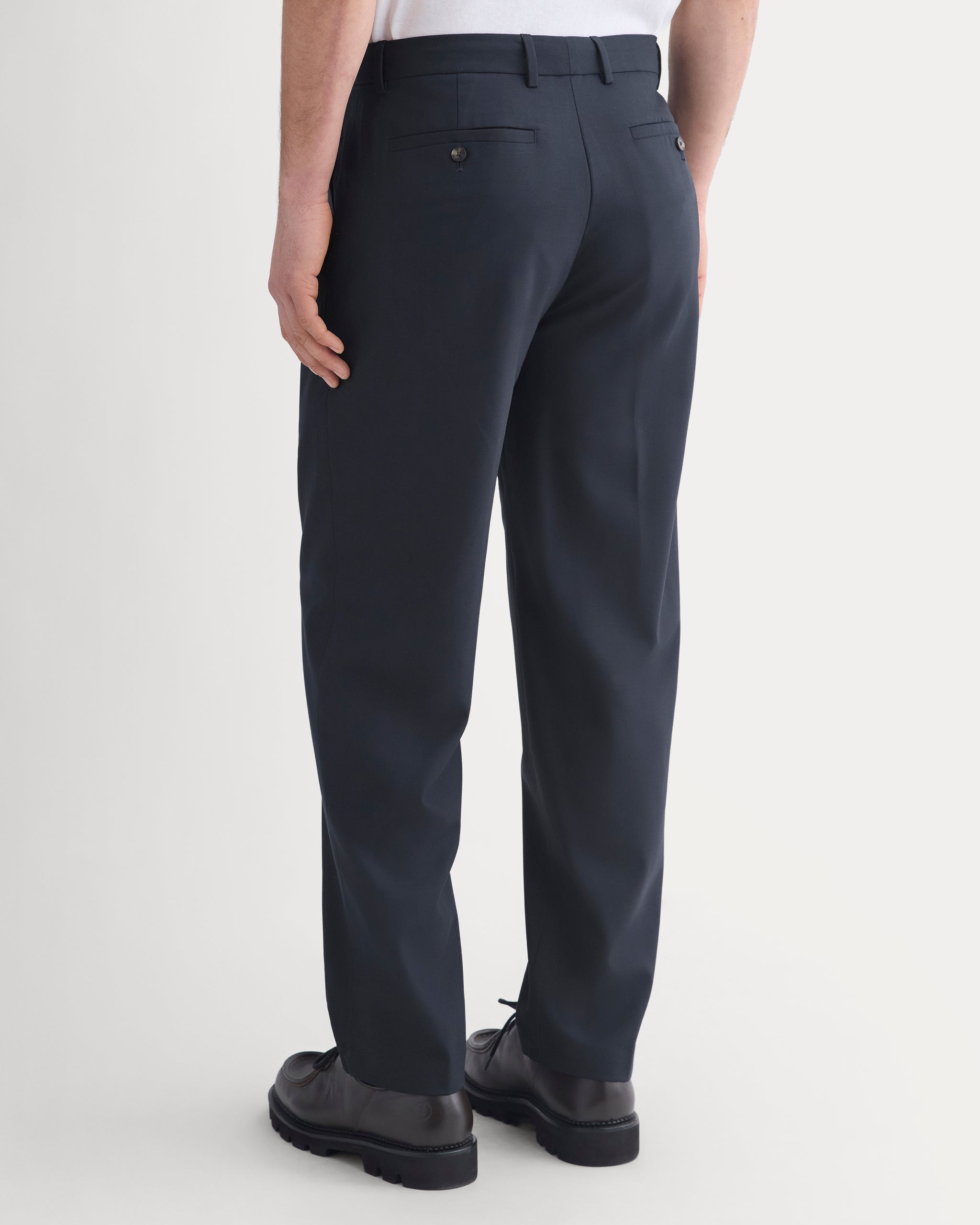 Tropical Wool Trouser | Dark Navy