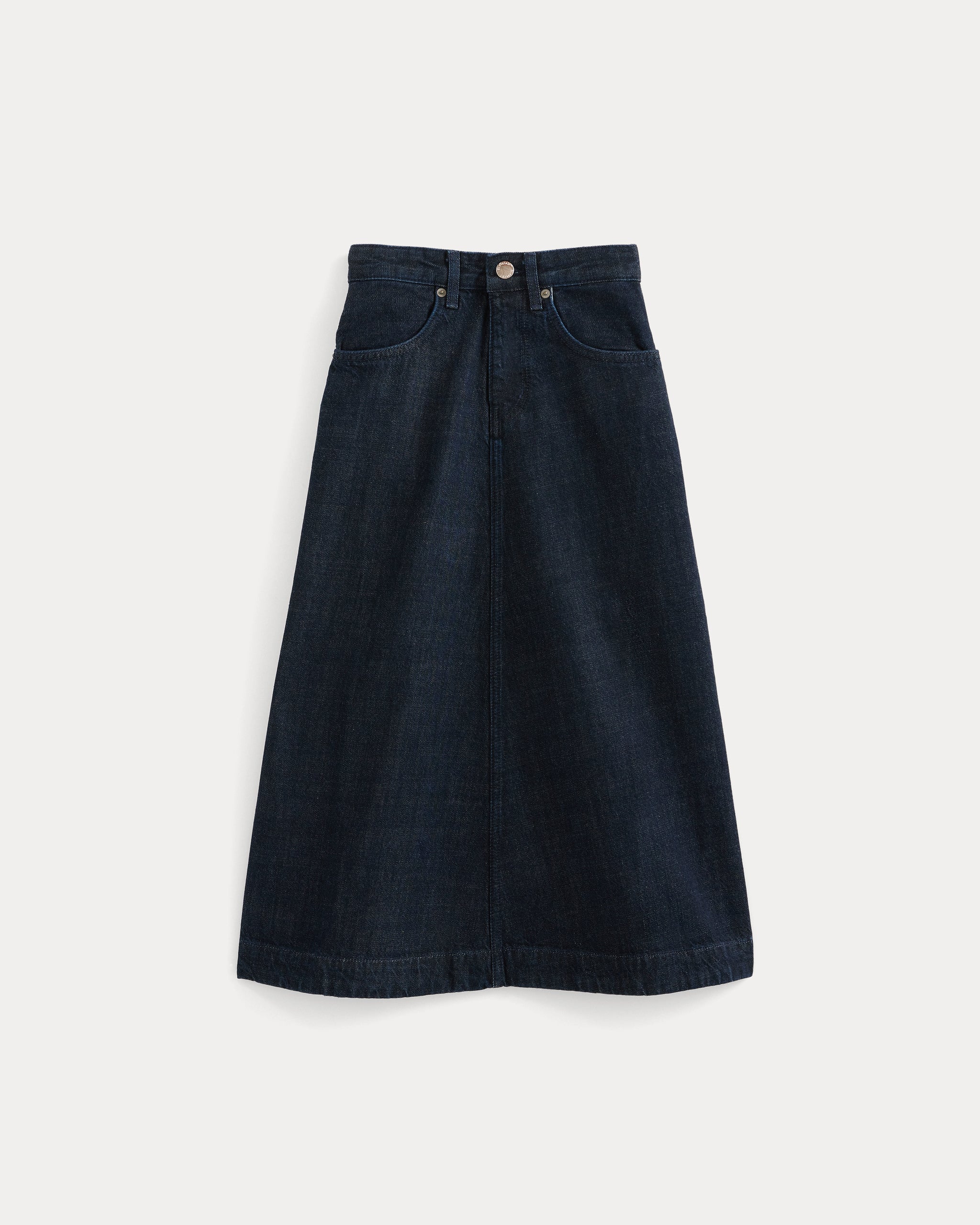 Flowy Denim Midi Skirt | Rinse Indigo
