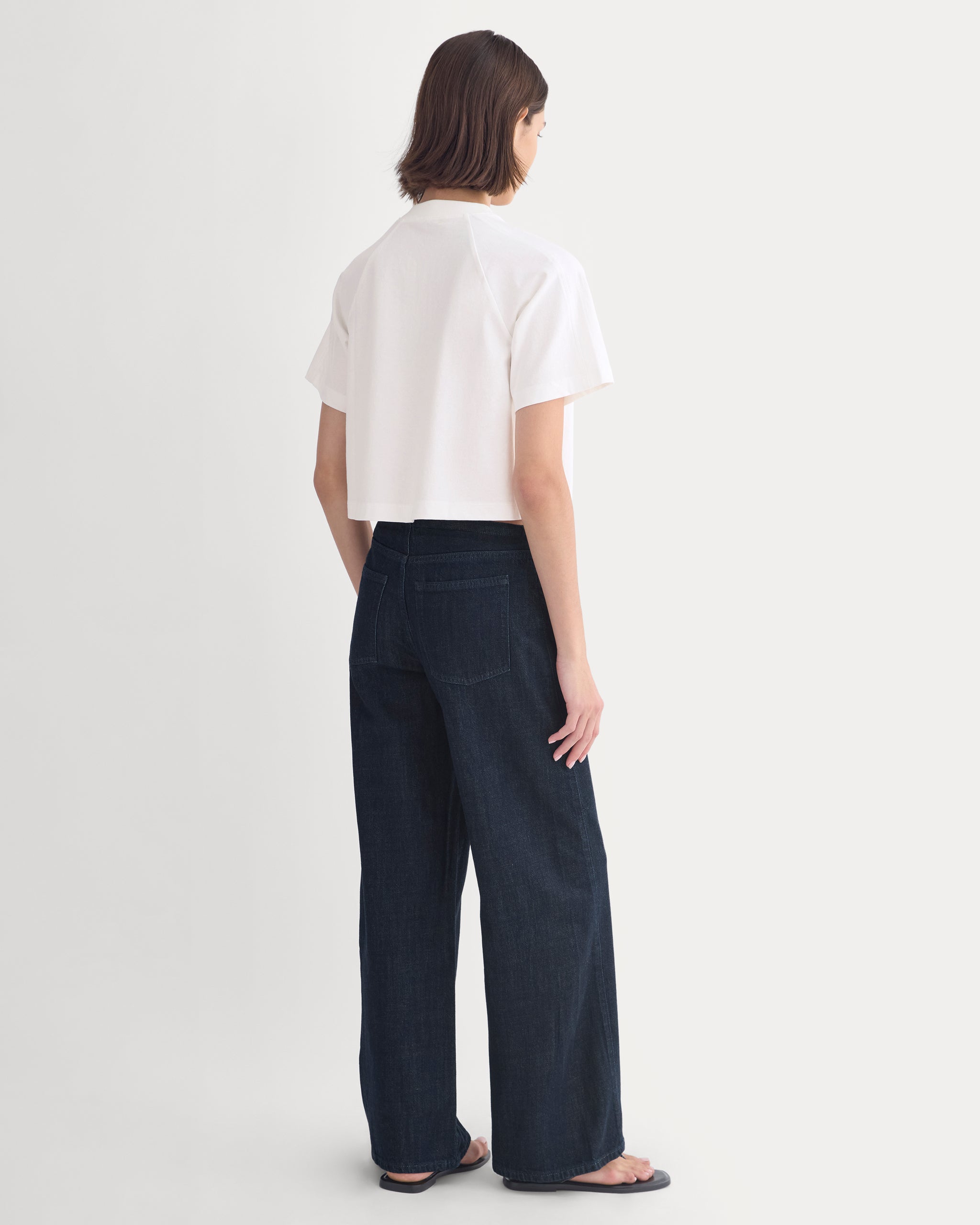 Low-Slung Tie-Front Jean | Dark Indigo