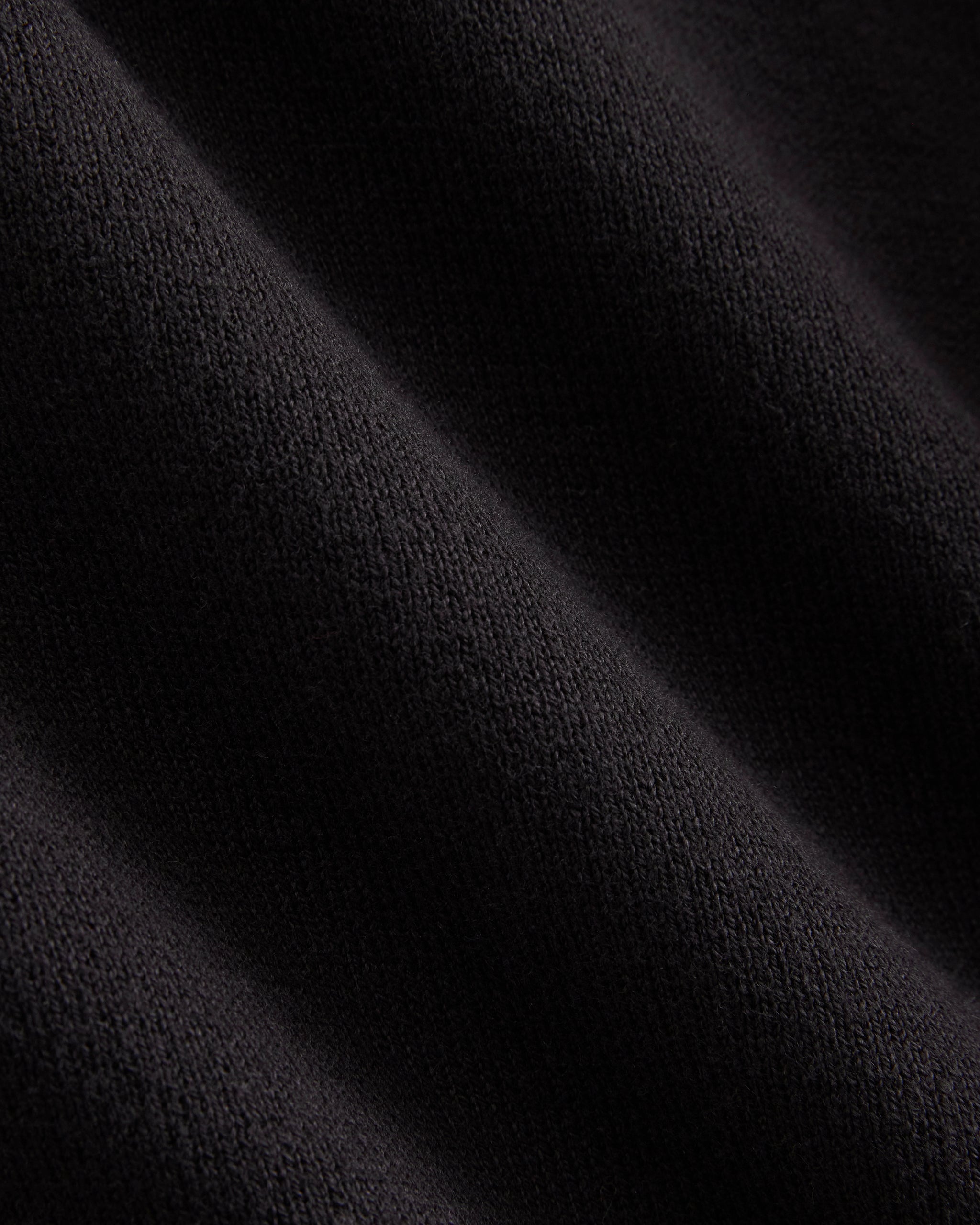 No-Sweat Textured Zip Polo | Black