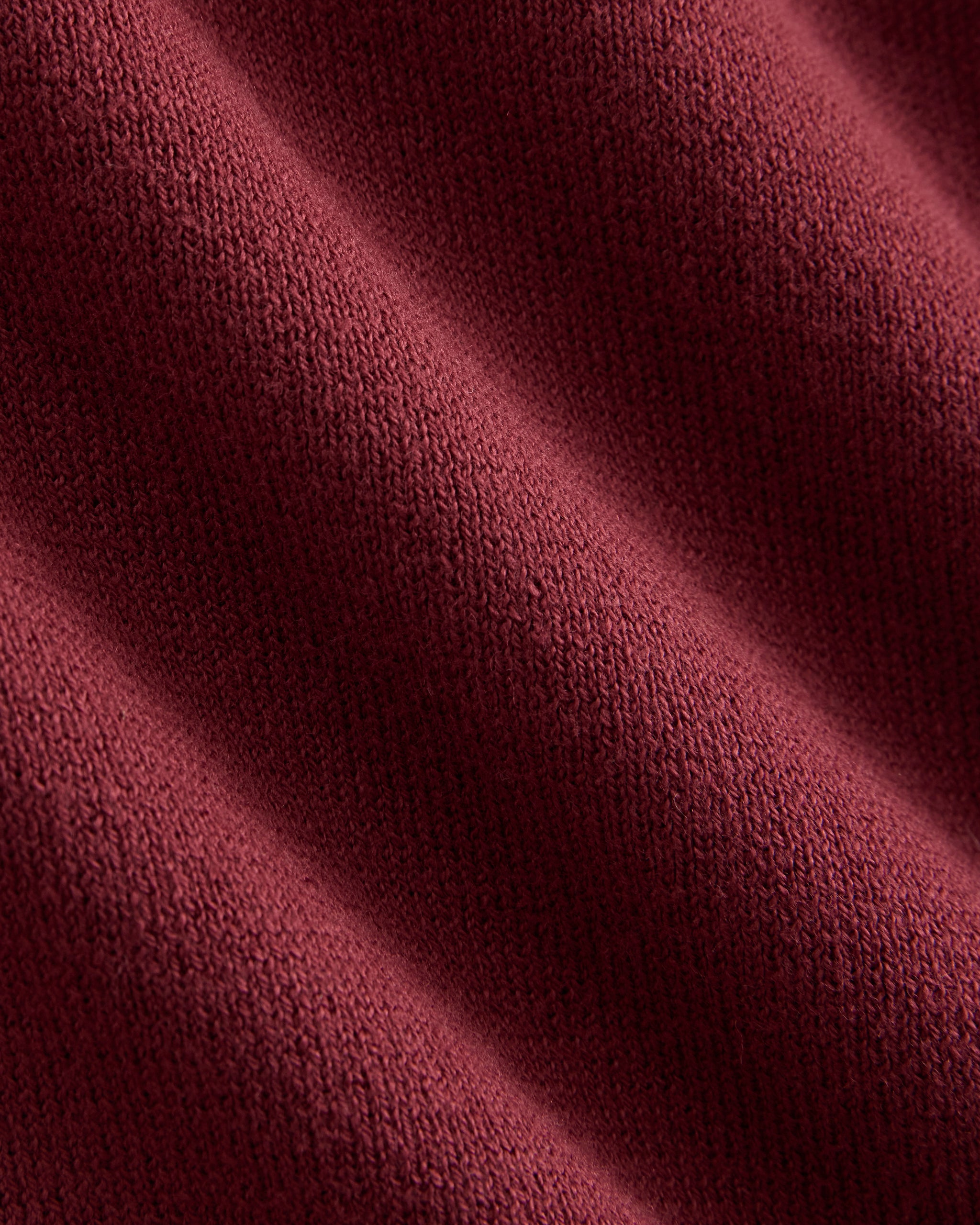 No-Sweat Textured Zip Polo | Cabernet