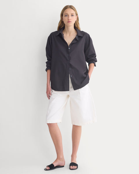 High-Rise Pleated Culotte | Bone/Cream – Everlane