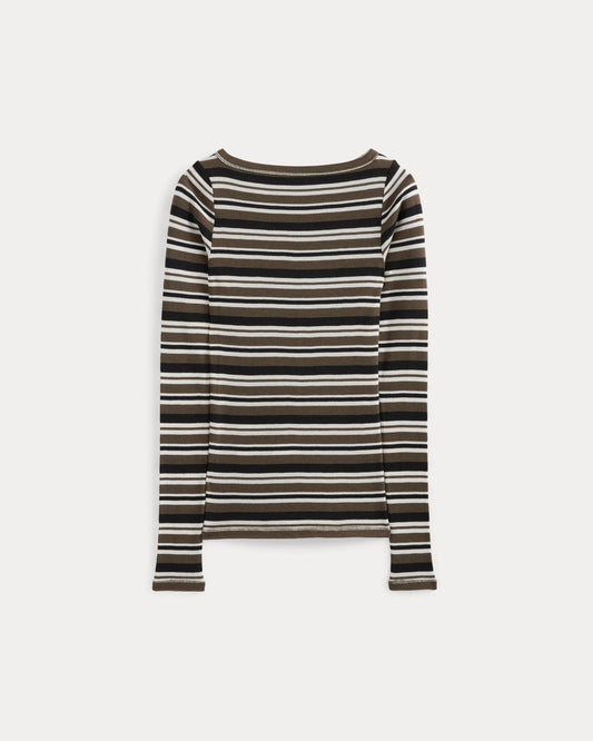 Tissue Boatneck Top | Beech