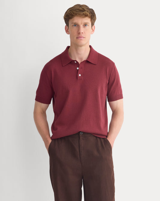 No-Sweat Sweater Polo | Cabernet