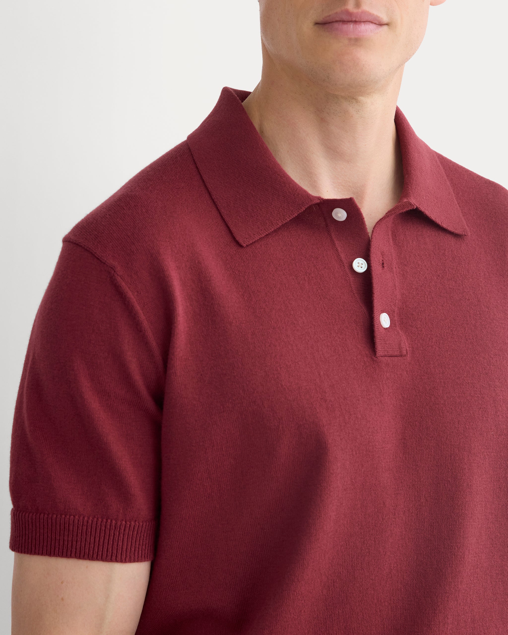 No-Sweat Sweater Polo | Cabernet