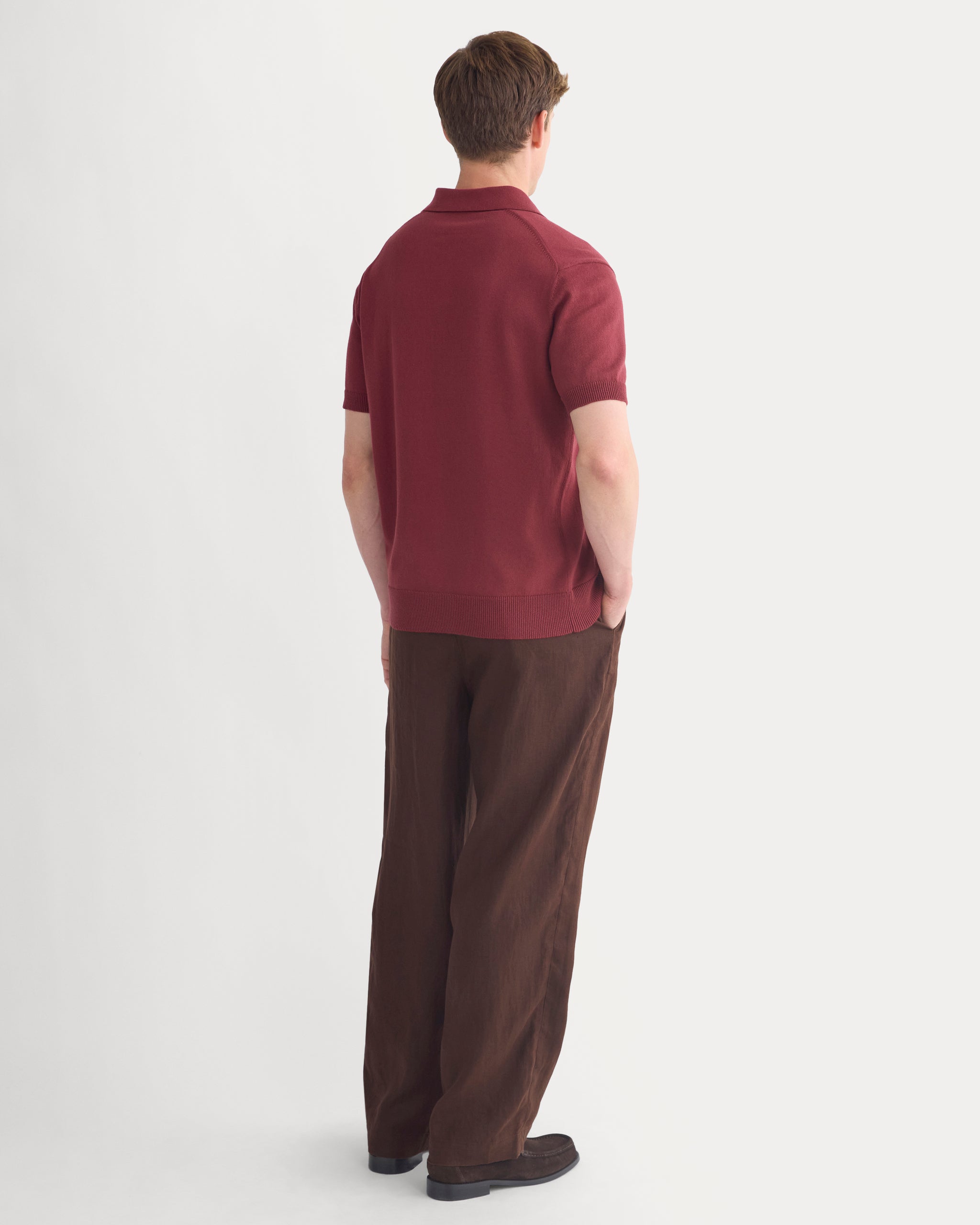 No-Sweat Sweater Polo | Cabernet
