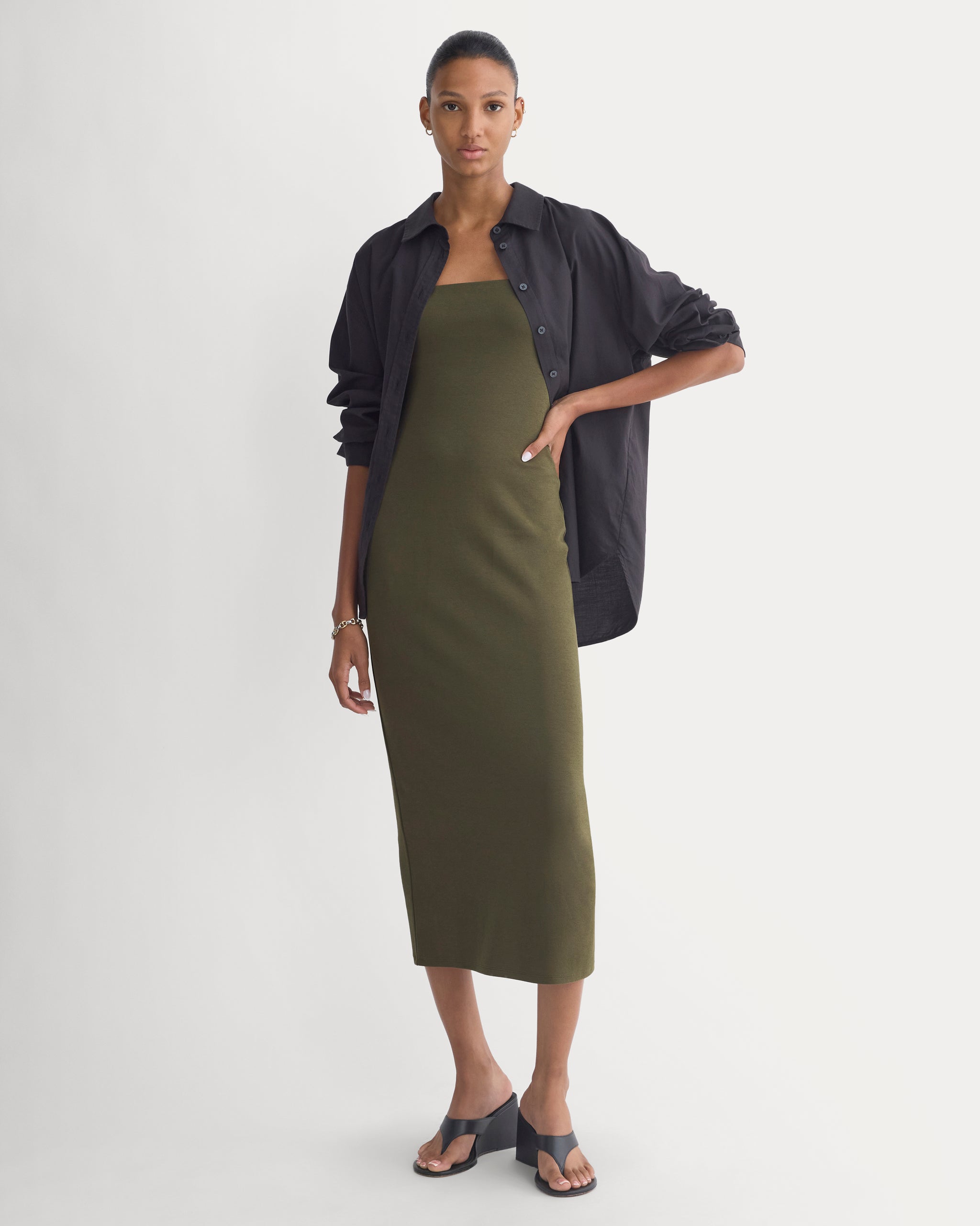 Form Knit Dress | Olive Night