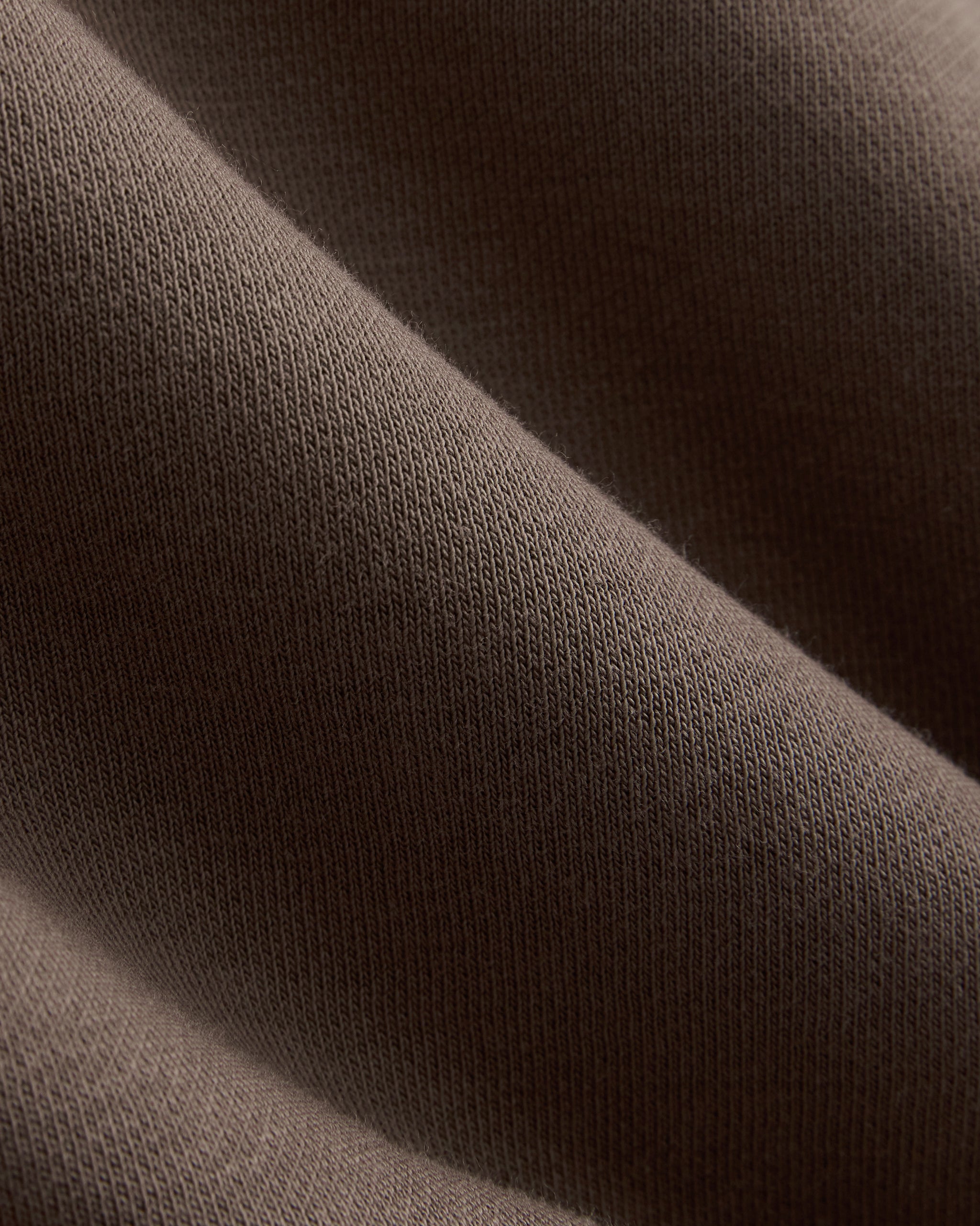 Oversized Cocoon Crew in Elevated Cotton | Deep Taupe