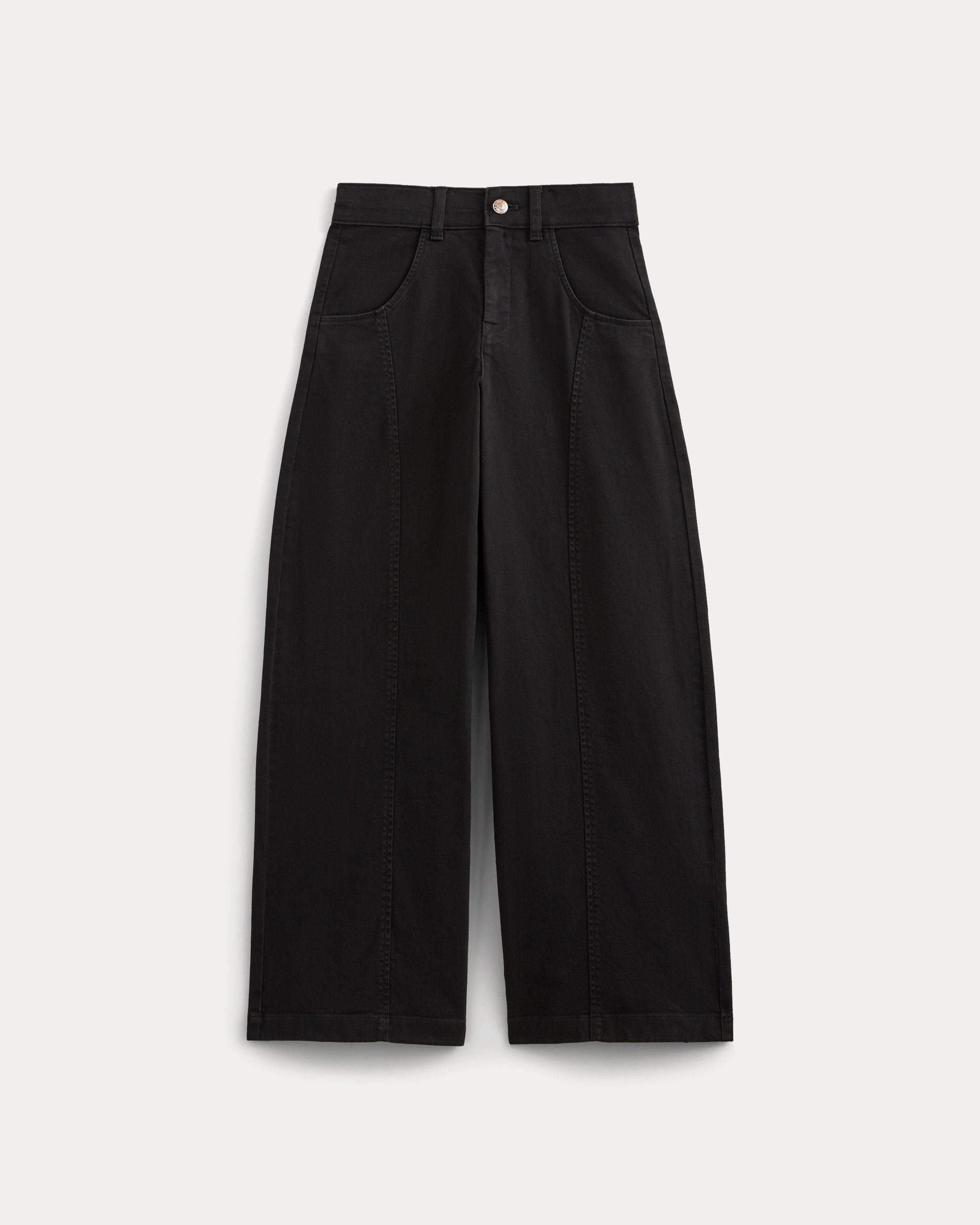 Utility Seamed Wide-Leg Pant | Black | Long