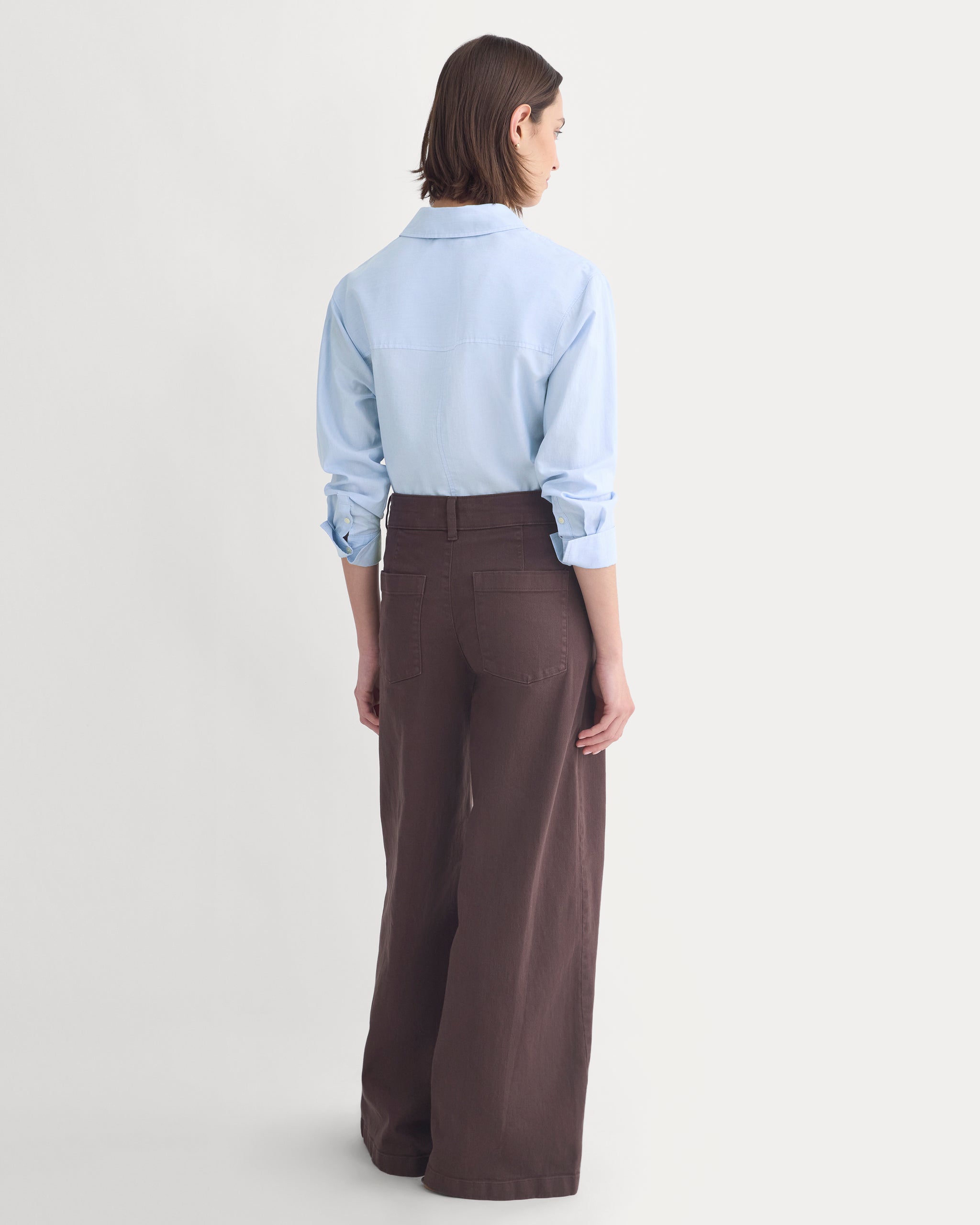 Utility Seamed Wide-Leg Pant | Coffee Bean | Regular