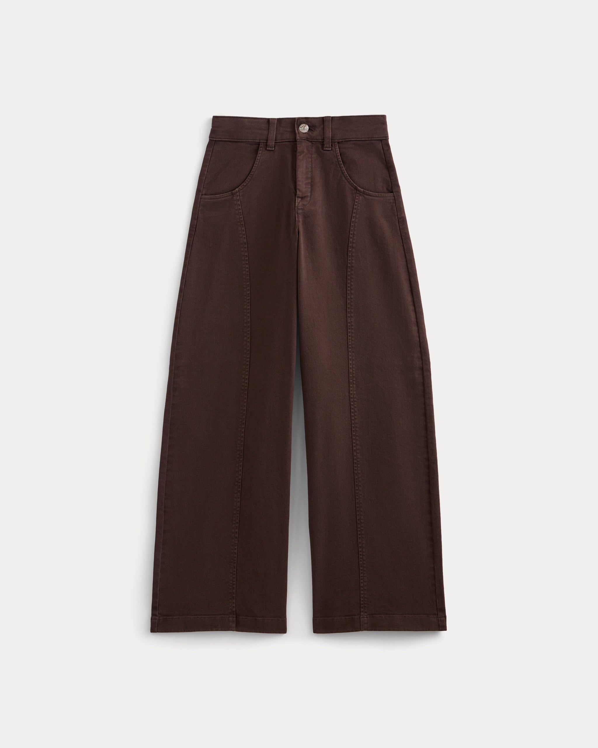 Utility Seamed Wide-Leg Pant | Coffee Bean | Long