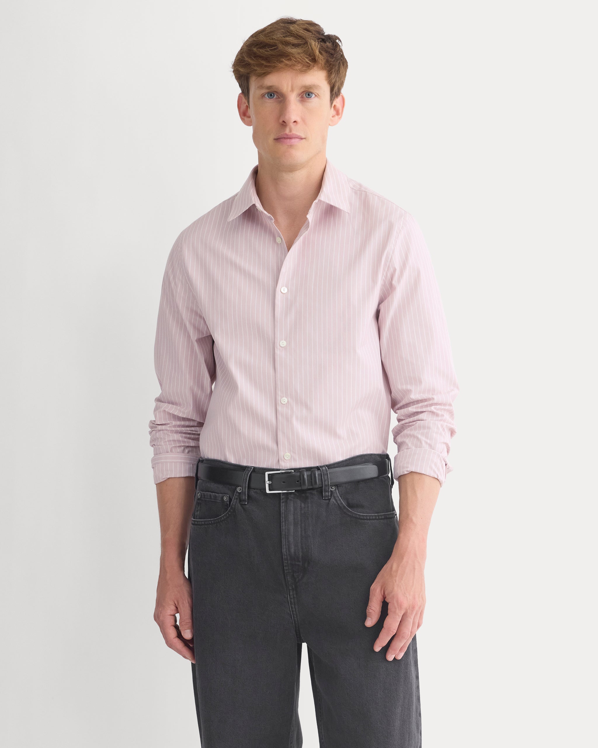 Slim-Fit Poplin Shirt | Burnished Lilac / Optic White