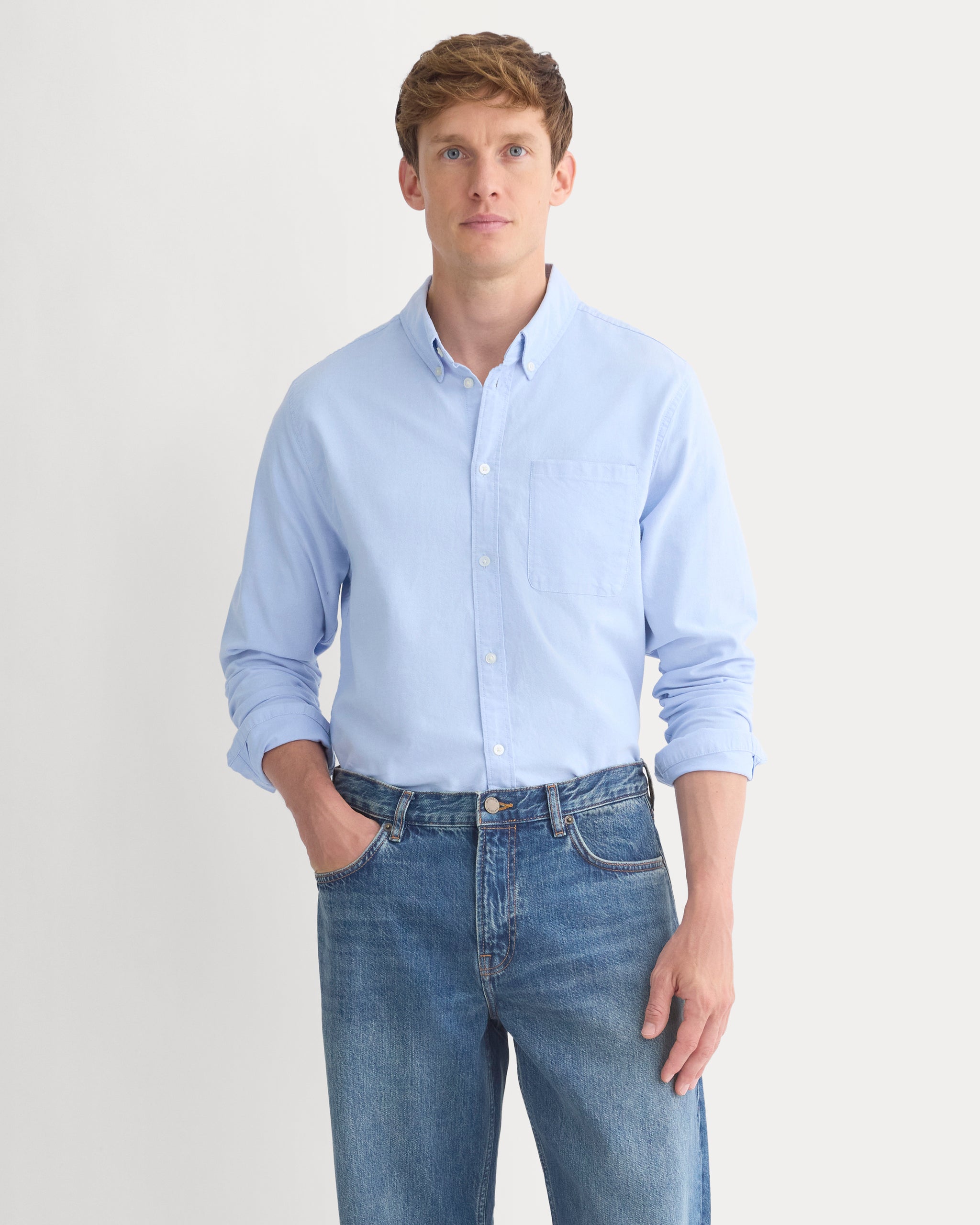 Standard-Fit Oxford Shirt | Light Blue