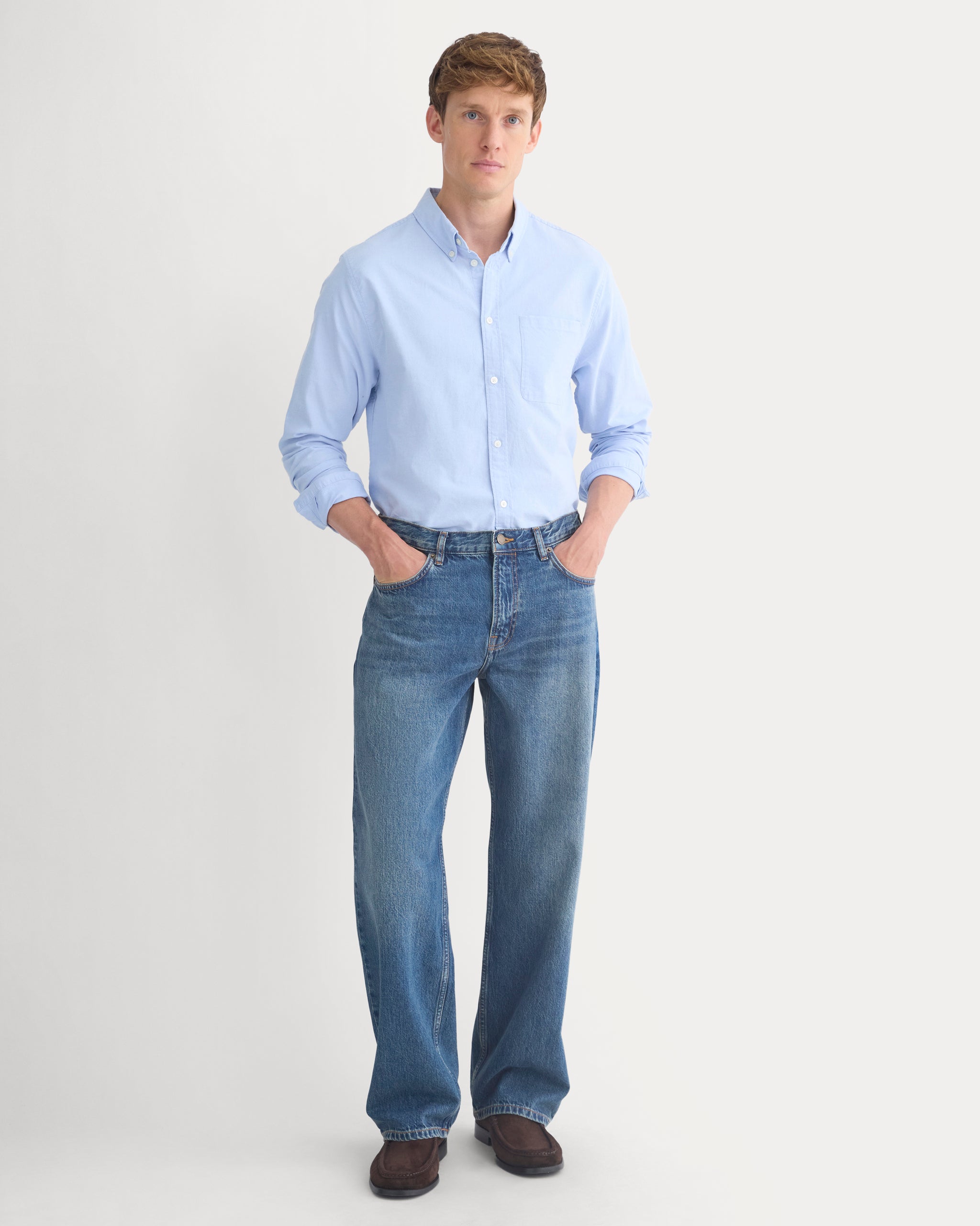 Standard-Fit Oxford Shirt | Light Blue