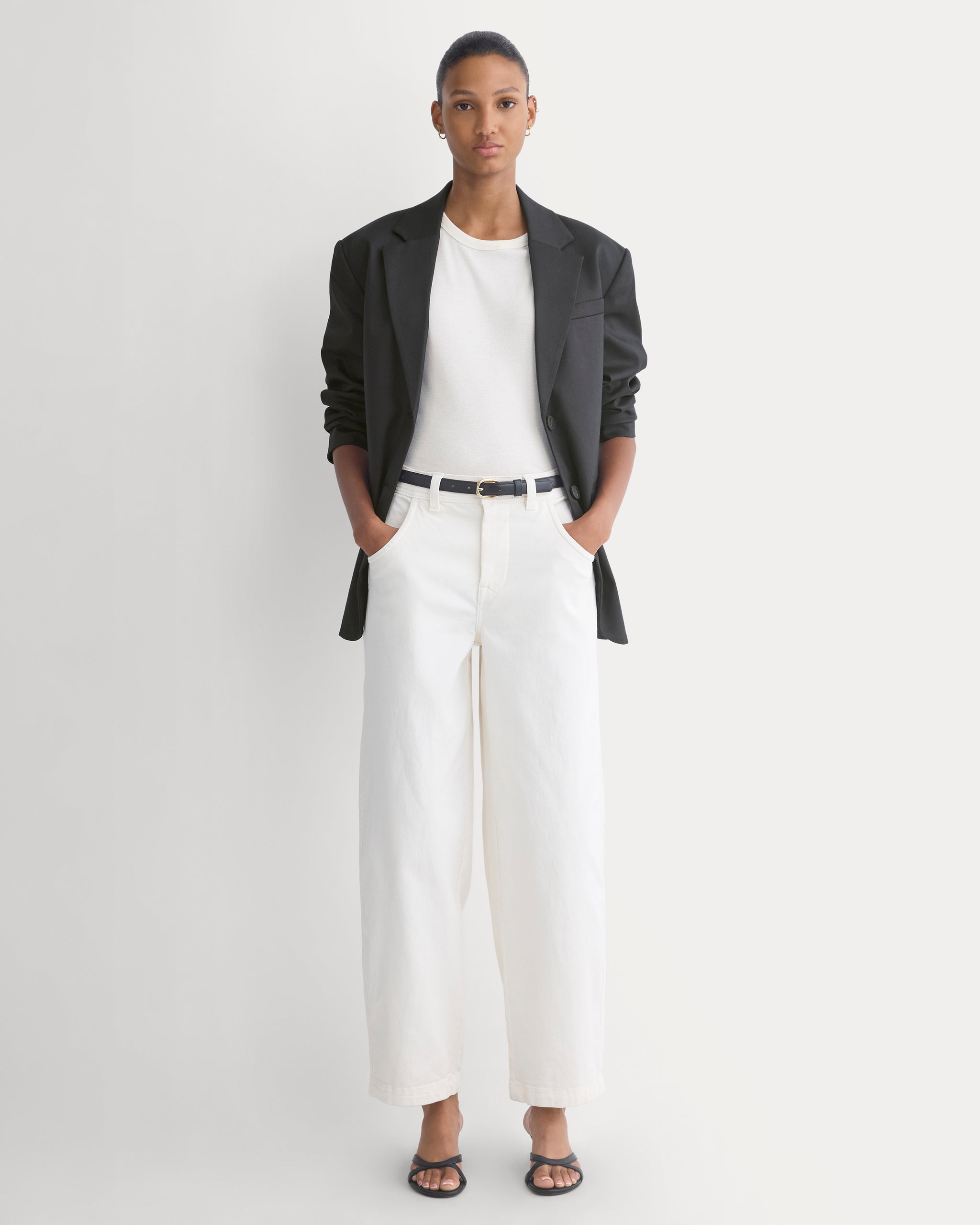 Utility Twill Barrel Pant | Bone | Long
