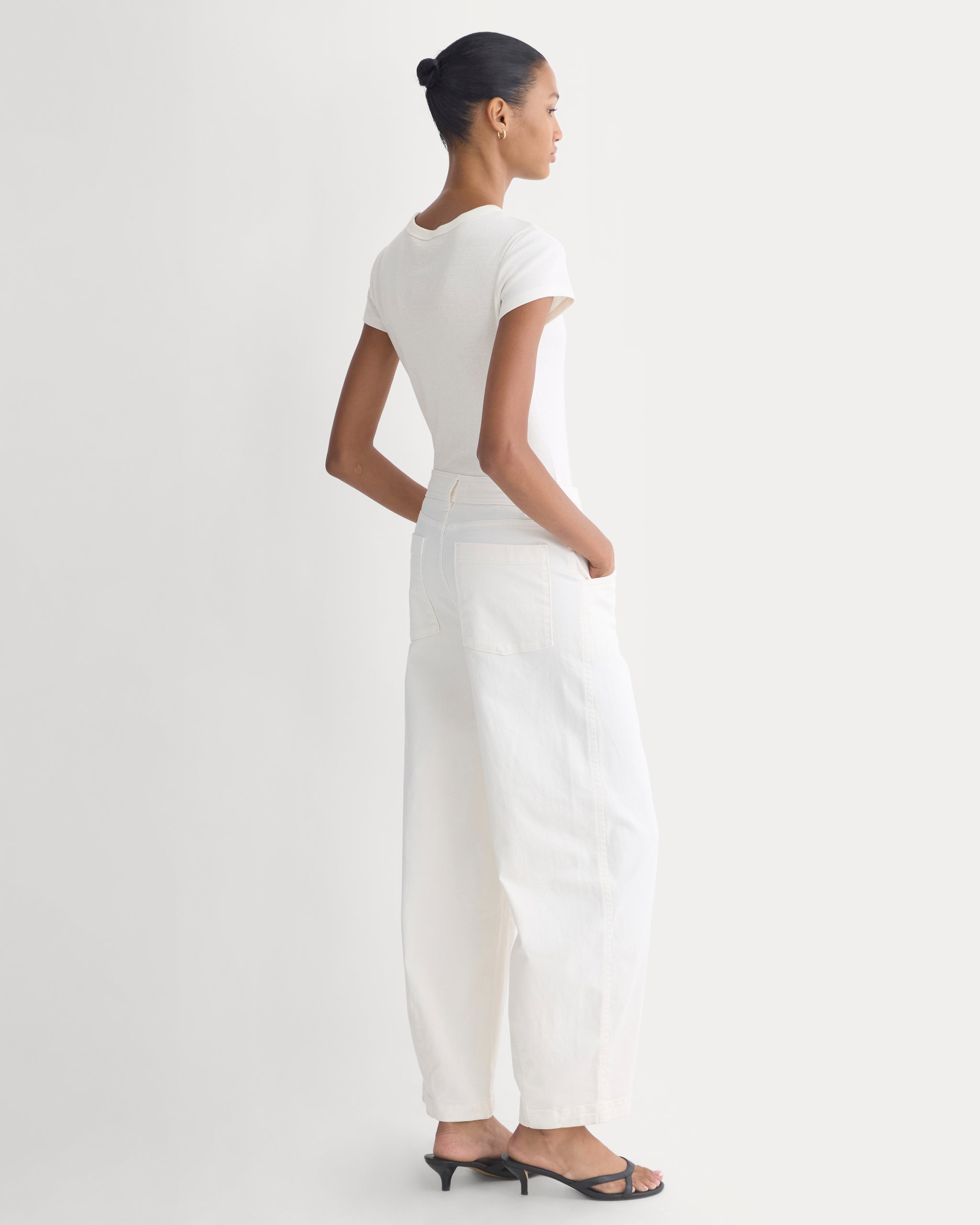Utility Twill Barrel Pant | Bone | Regular