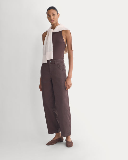 Utility Twill Barrel Pant | Coffee Bean | Long