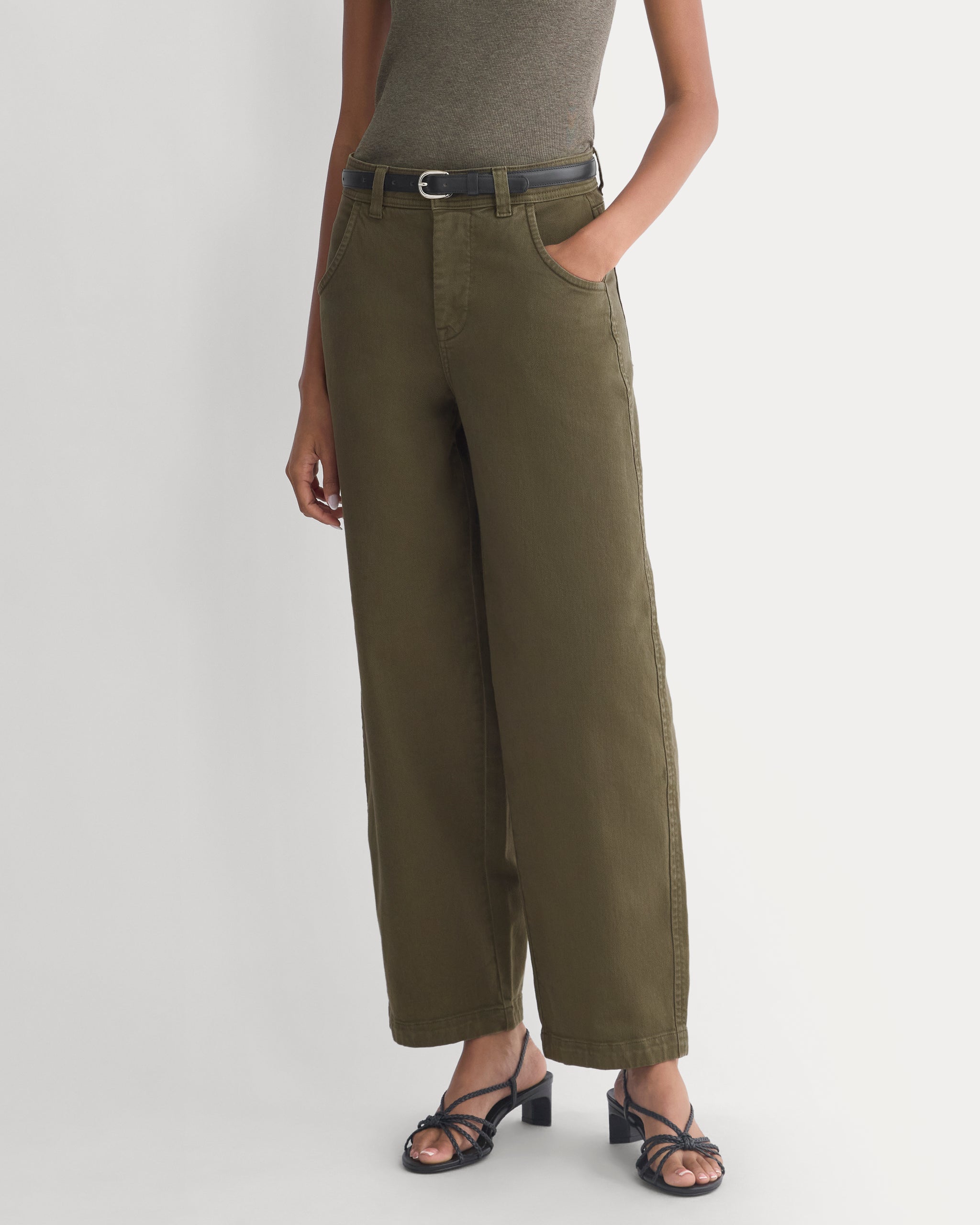 Utility Twill Barrel Pant | Olive Night | Regular