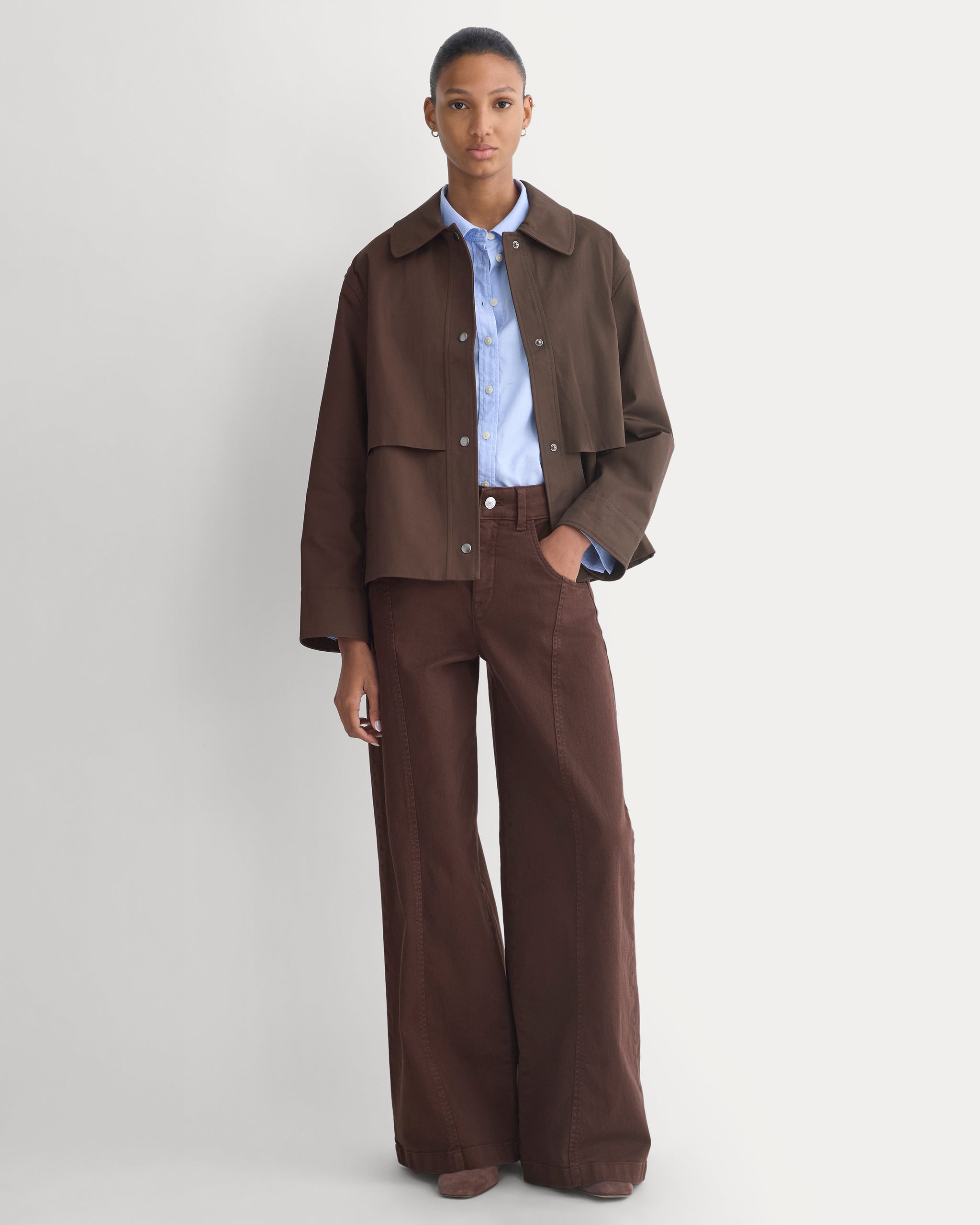 Organic Cotton Twill Field Jacket | Coffee Bean
