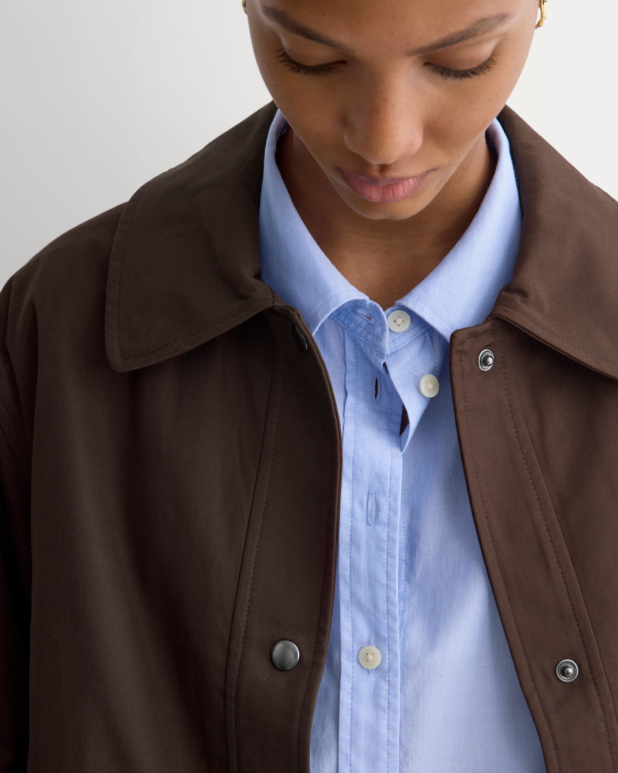 Organic Cotton Twill Field Jacket | Coffee Bean