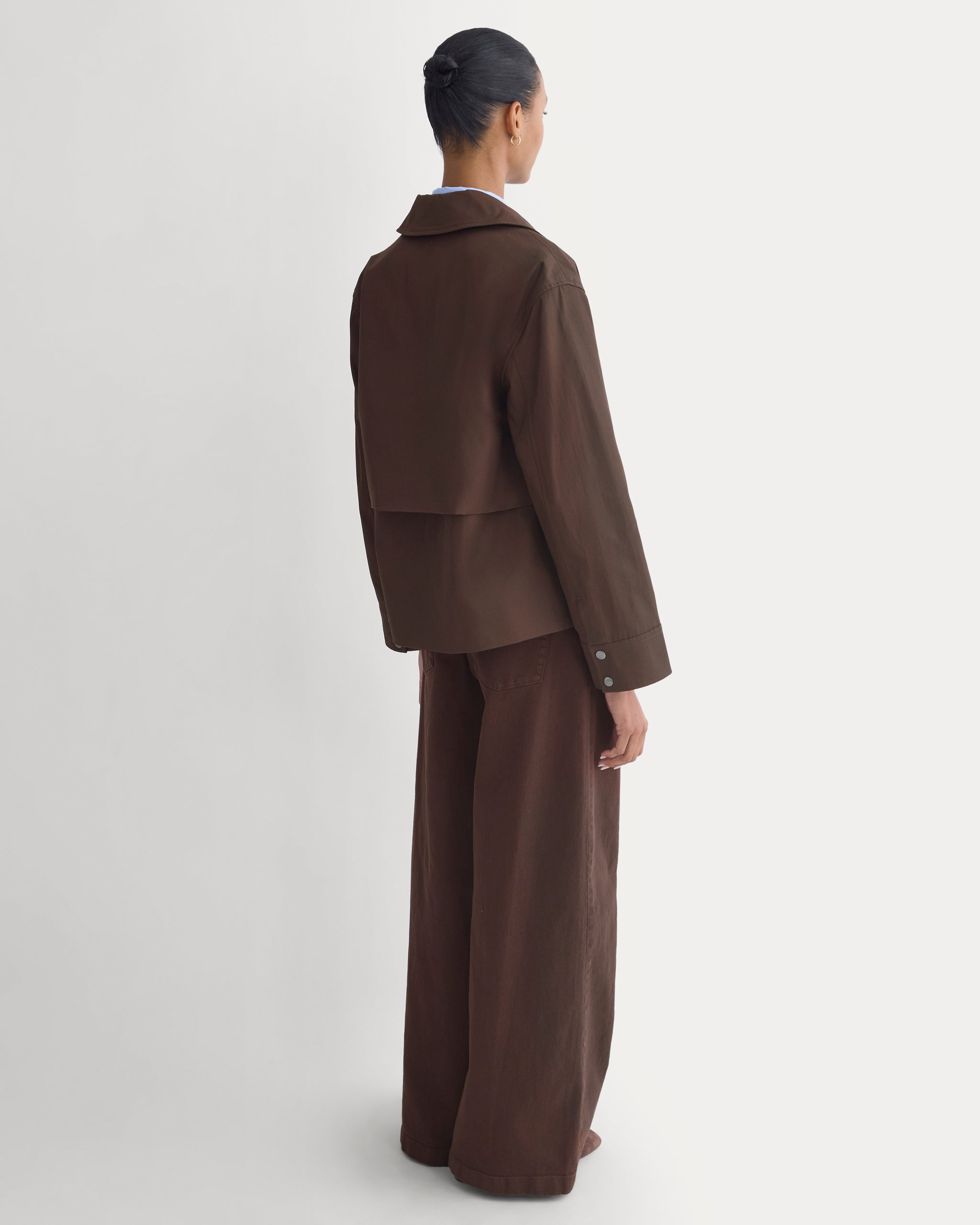 Organic Cotton Twill Field Jacket | Coffee Bean