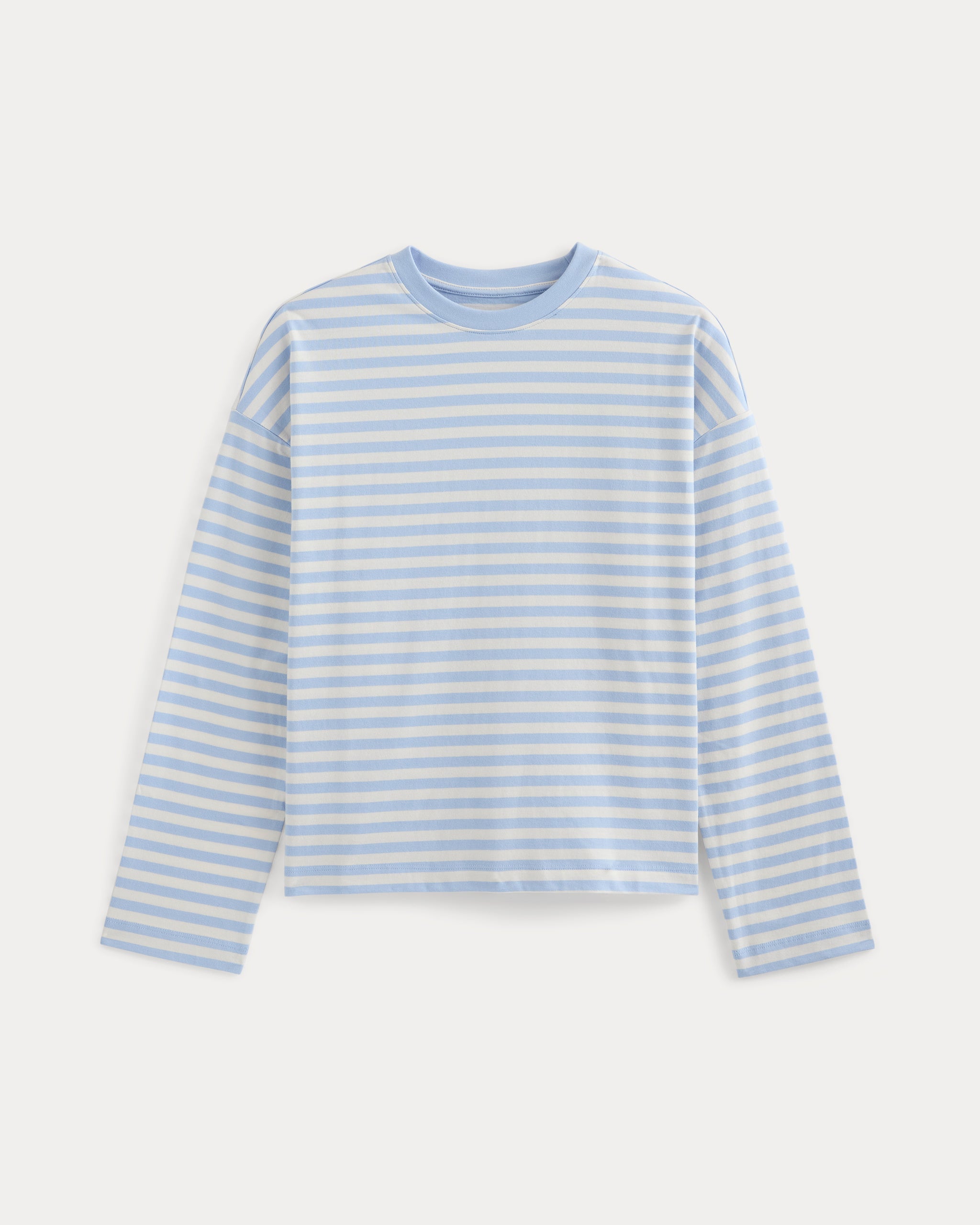 Forever Jersey Boxy Long-Sleeve Crew | Blue