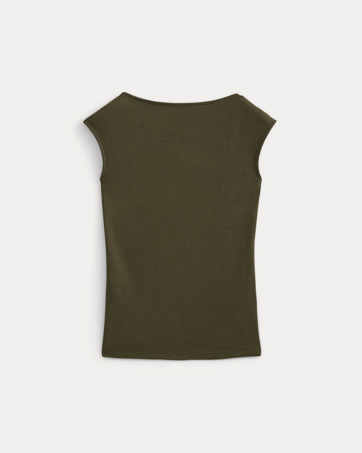Form Boatneck Open Back Top | Olive Night
