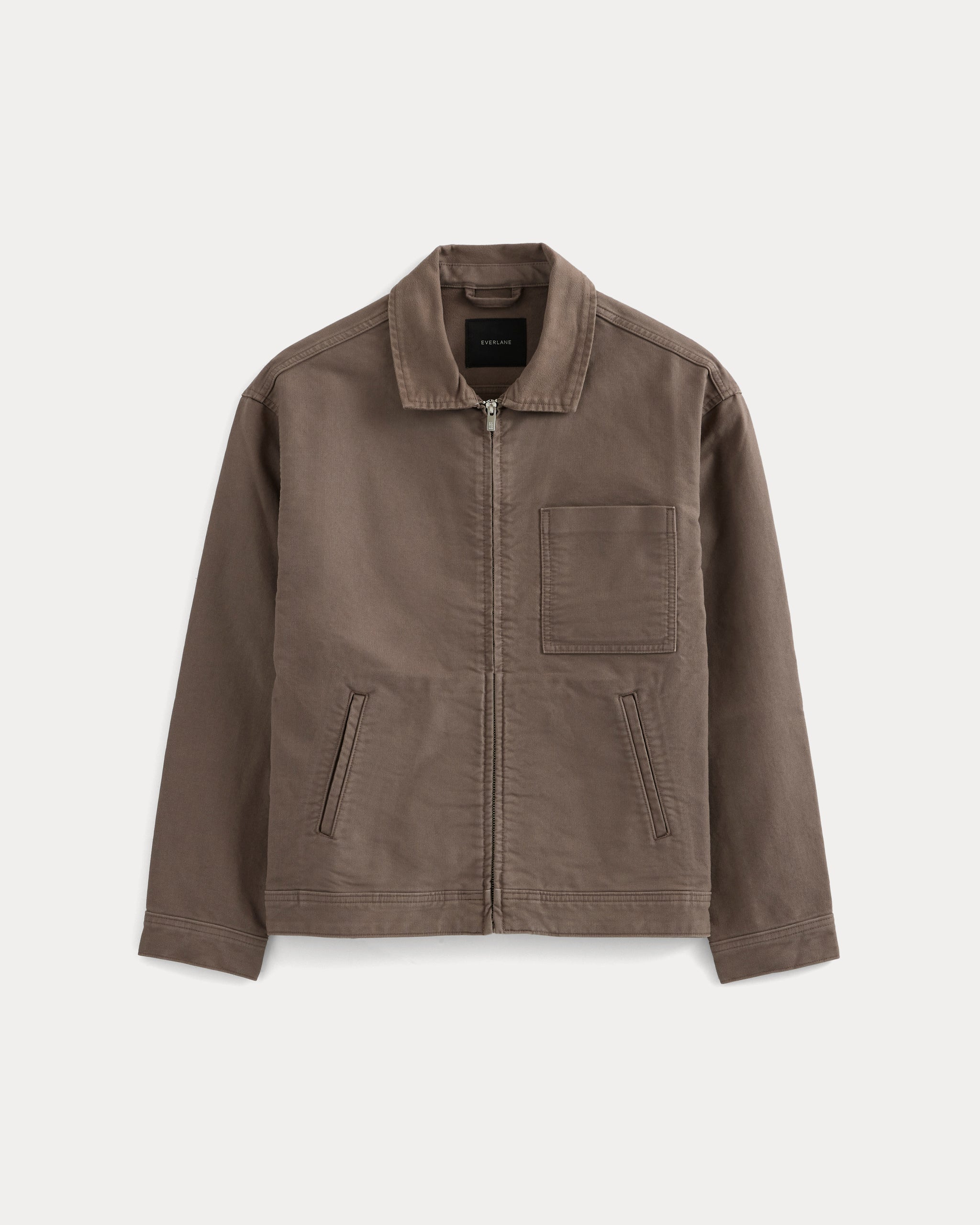 Brushed Cord Coaches Jacket | Deep Taupe