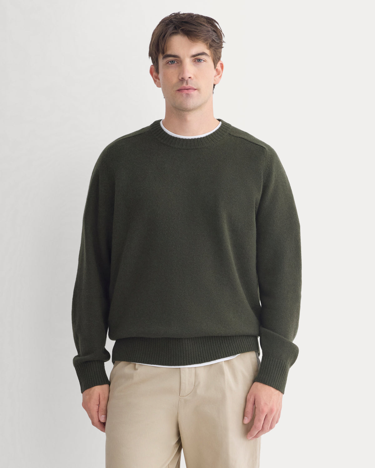 Midweight Cashmere Crew | Dark Green