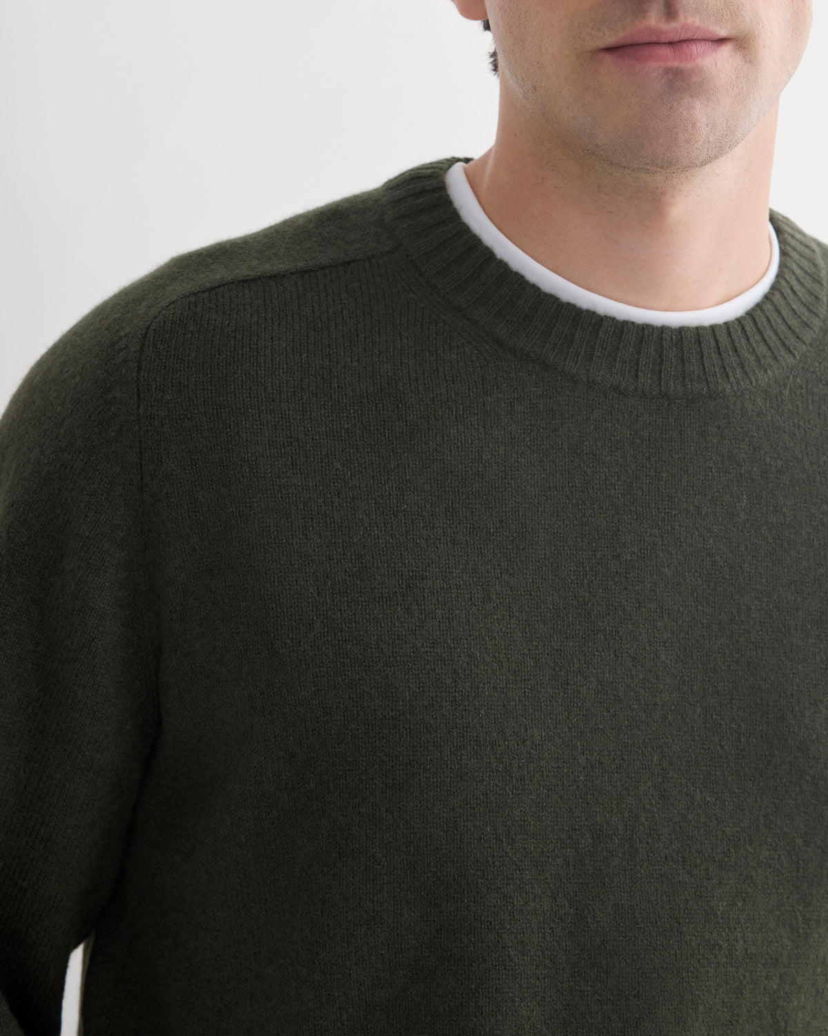 Midweight Cashmere Crew | Dark Green