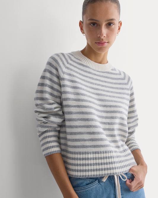 The Boxy Crew in Cashmere | Grey