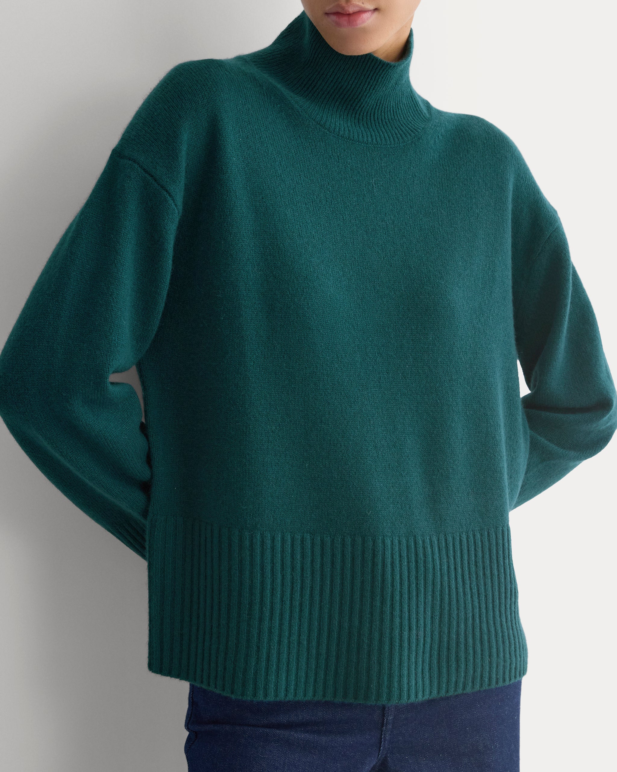 The Boxy Turtleneck in Cashmere | Ponderosa Pine