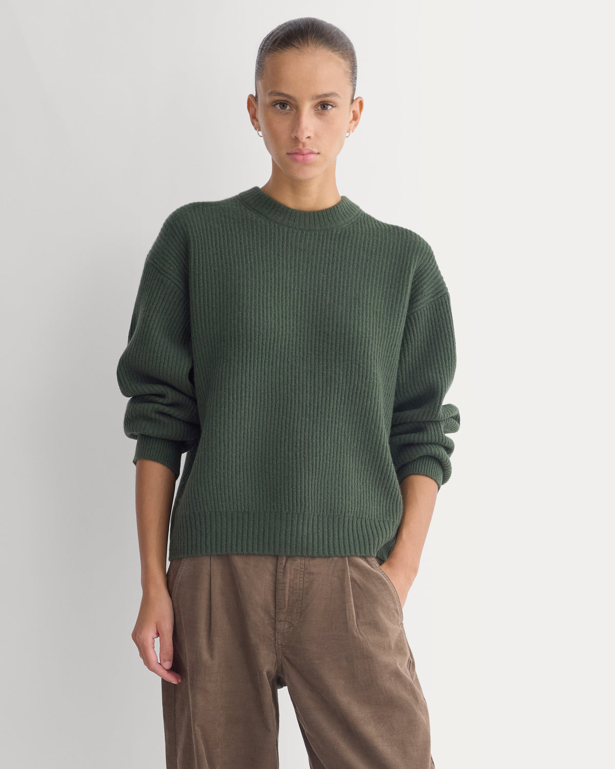 Cashmere Fisherman Crew | Dark Forest