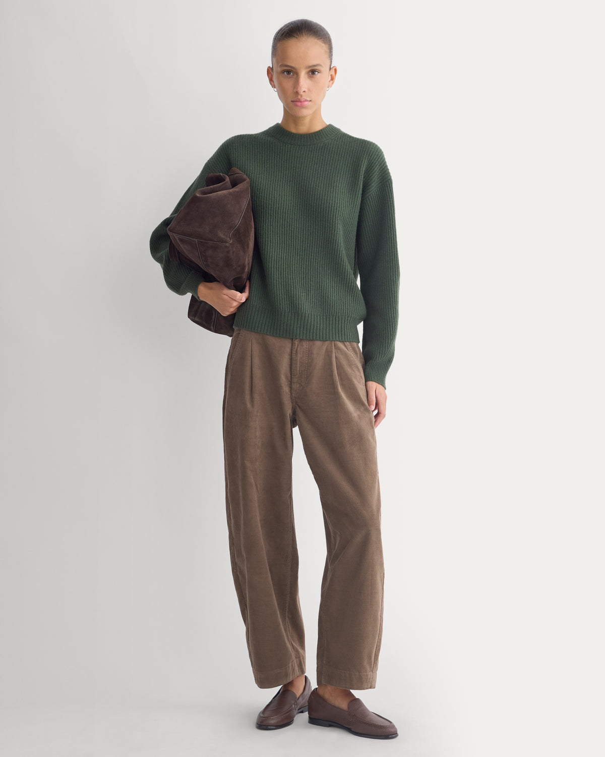 Cashmere Fisherman Crew | Dark Forest