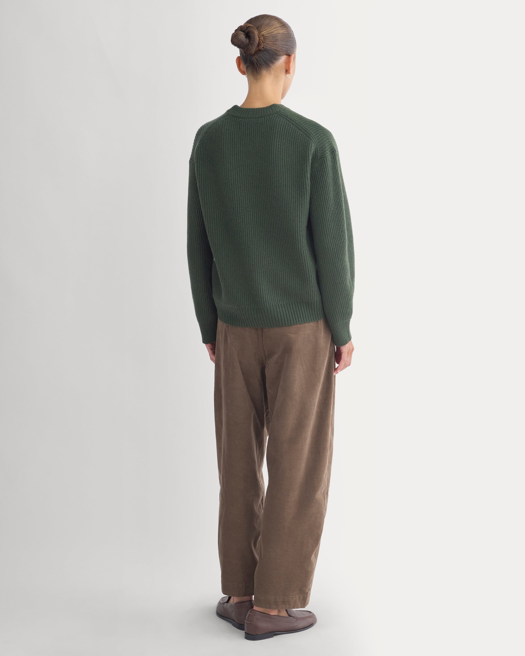Cashmere Fisherman Crew | Dark Forest