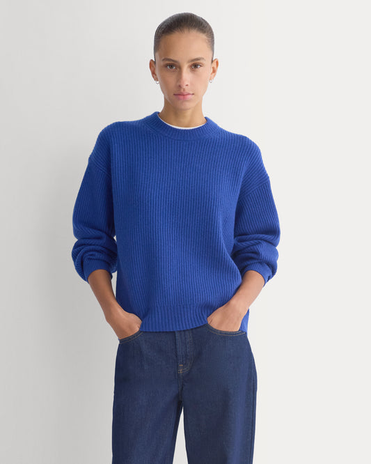 Cashmere Fisherman Crew | Klein Blue