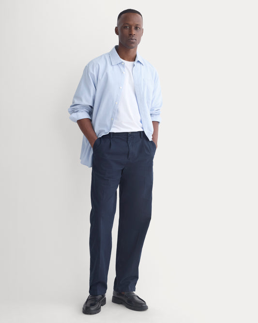 Pleated Everyday Chino | Deep Navy