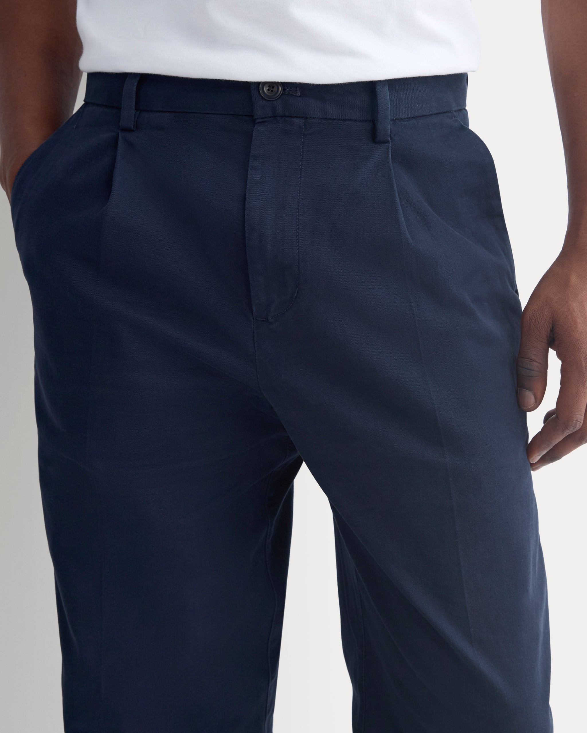 Pleated Everyday Chino | Deep Navy