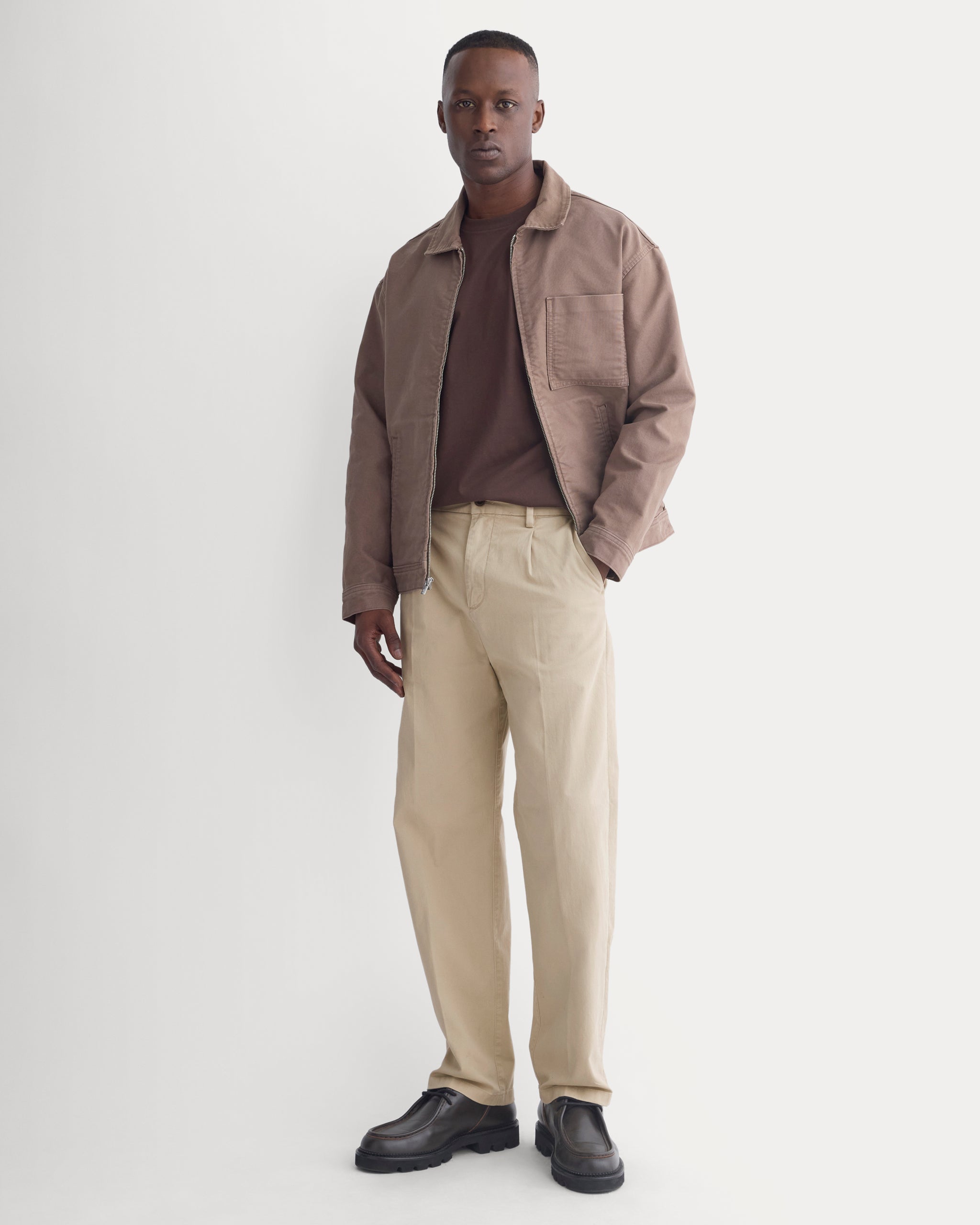 Pleated Everyday Chino | Trench Coat Khaki