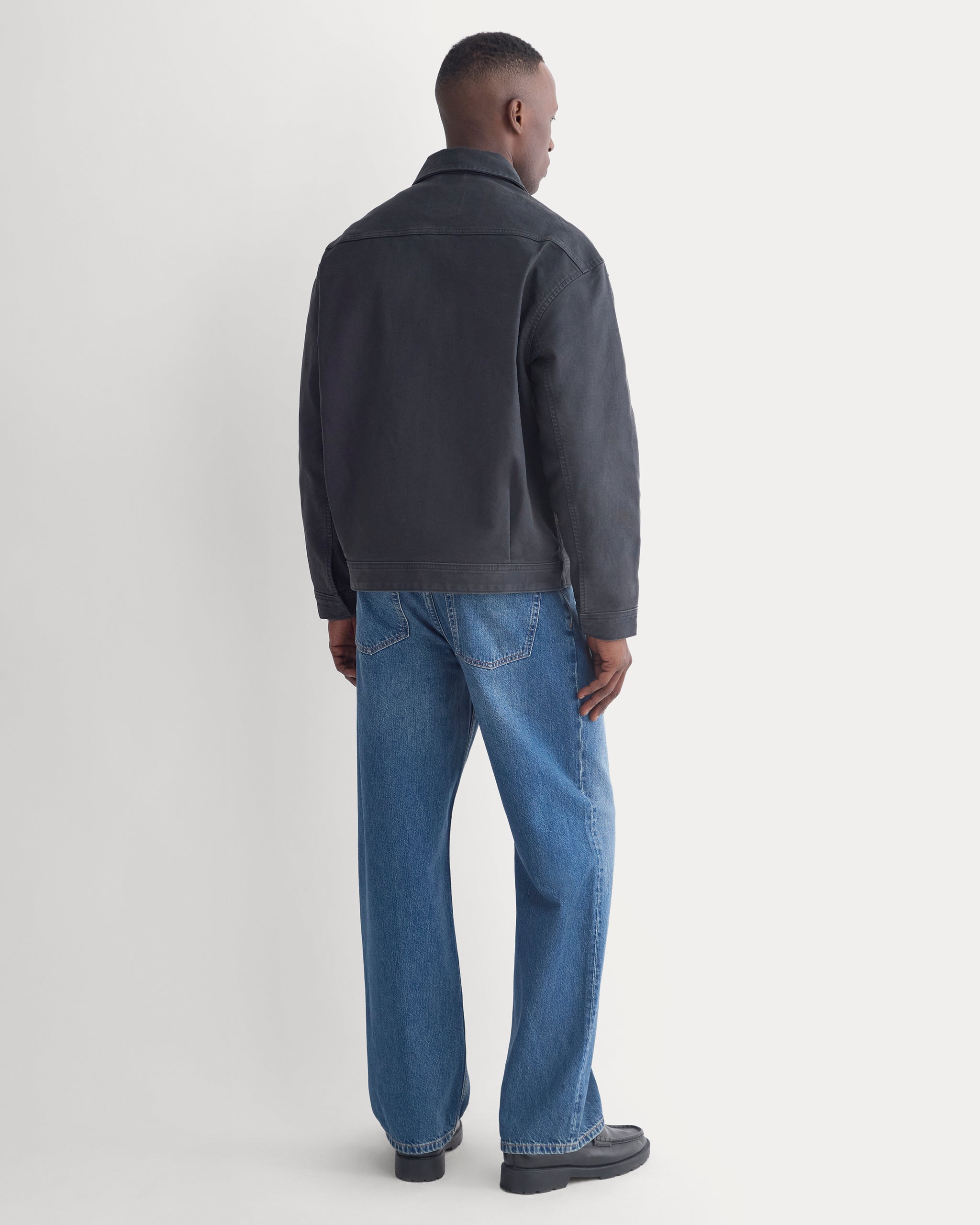 Brushed Cord Coach's Jacket | Black