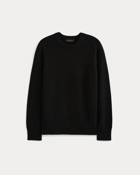 Midweight Cashmere Crew | Black
