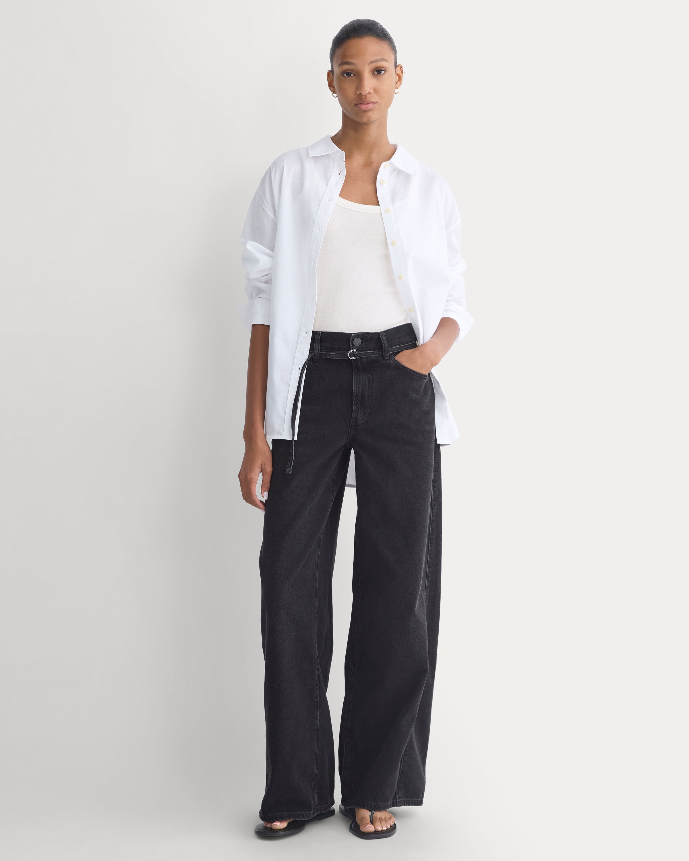Lightweight Loose Wide-Leg Jean | Black | Regular – Everlane