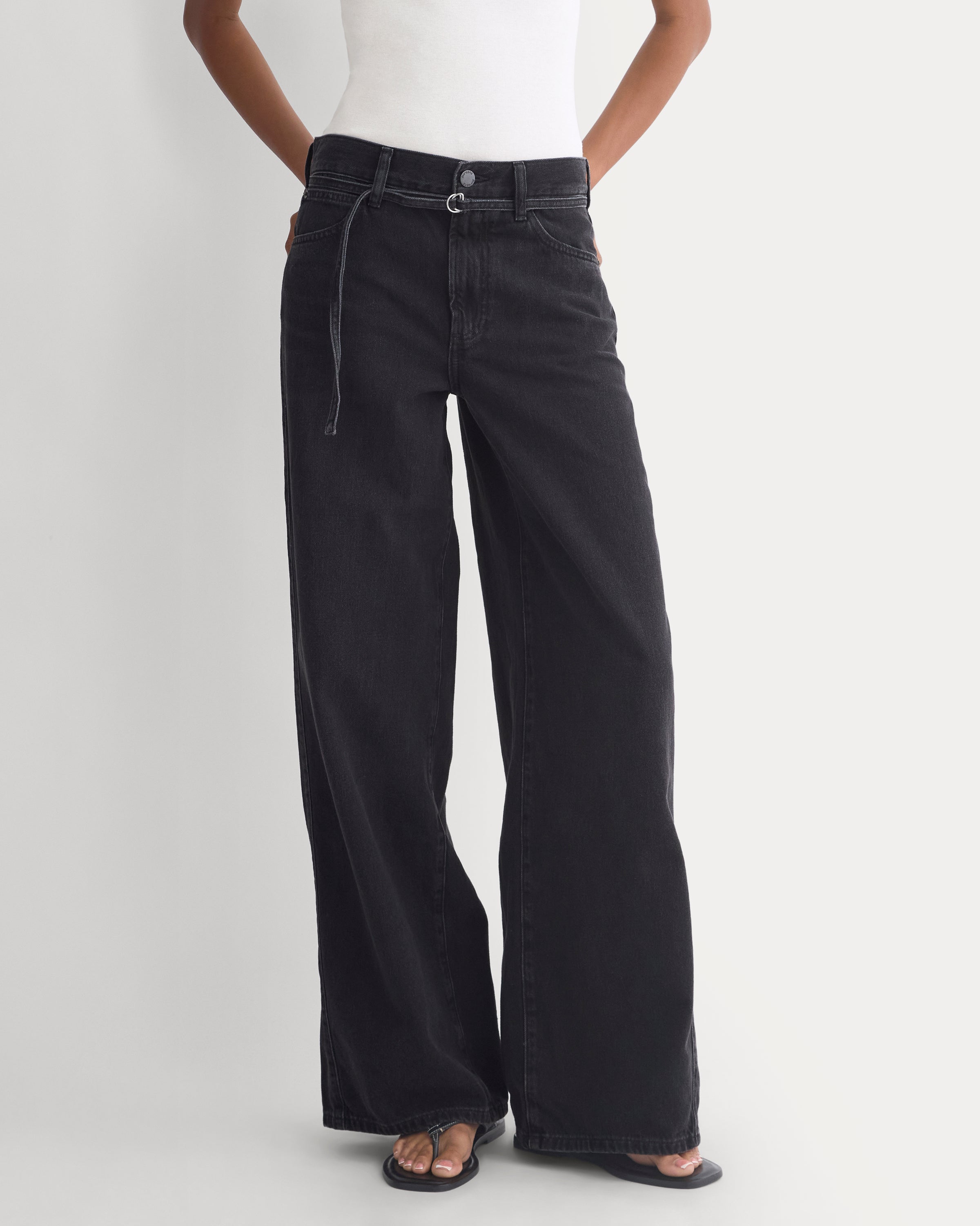 Lightweight Loose Wide-Leg Jean | Black | Regular – Everlane